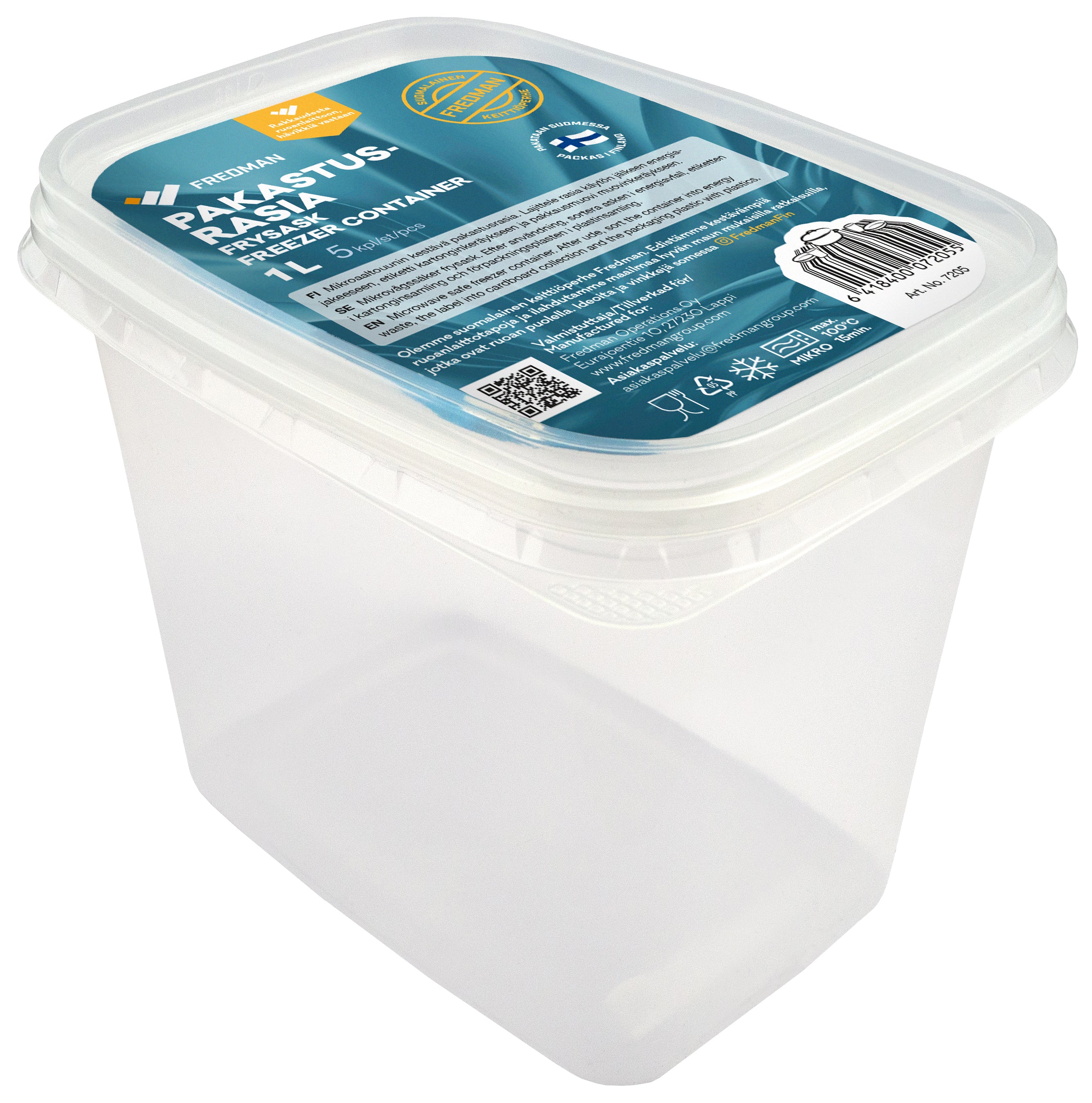 Fredman pakastusrasia 1l mikronkestävä 5kpl