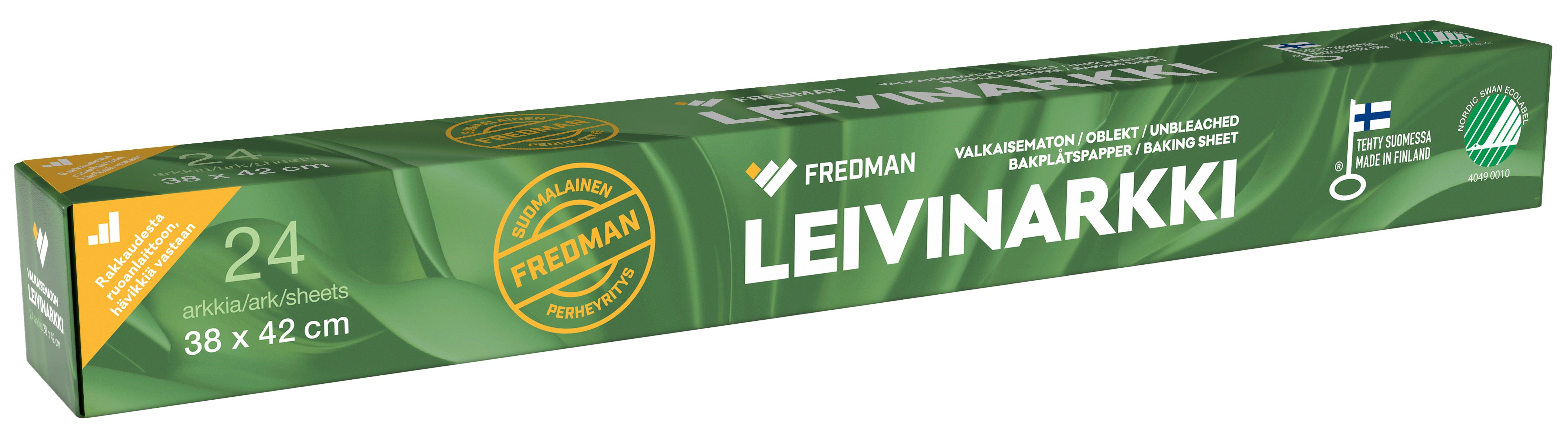 Fredman leivinarkki valkaisematon 38x42cm 24kpl