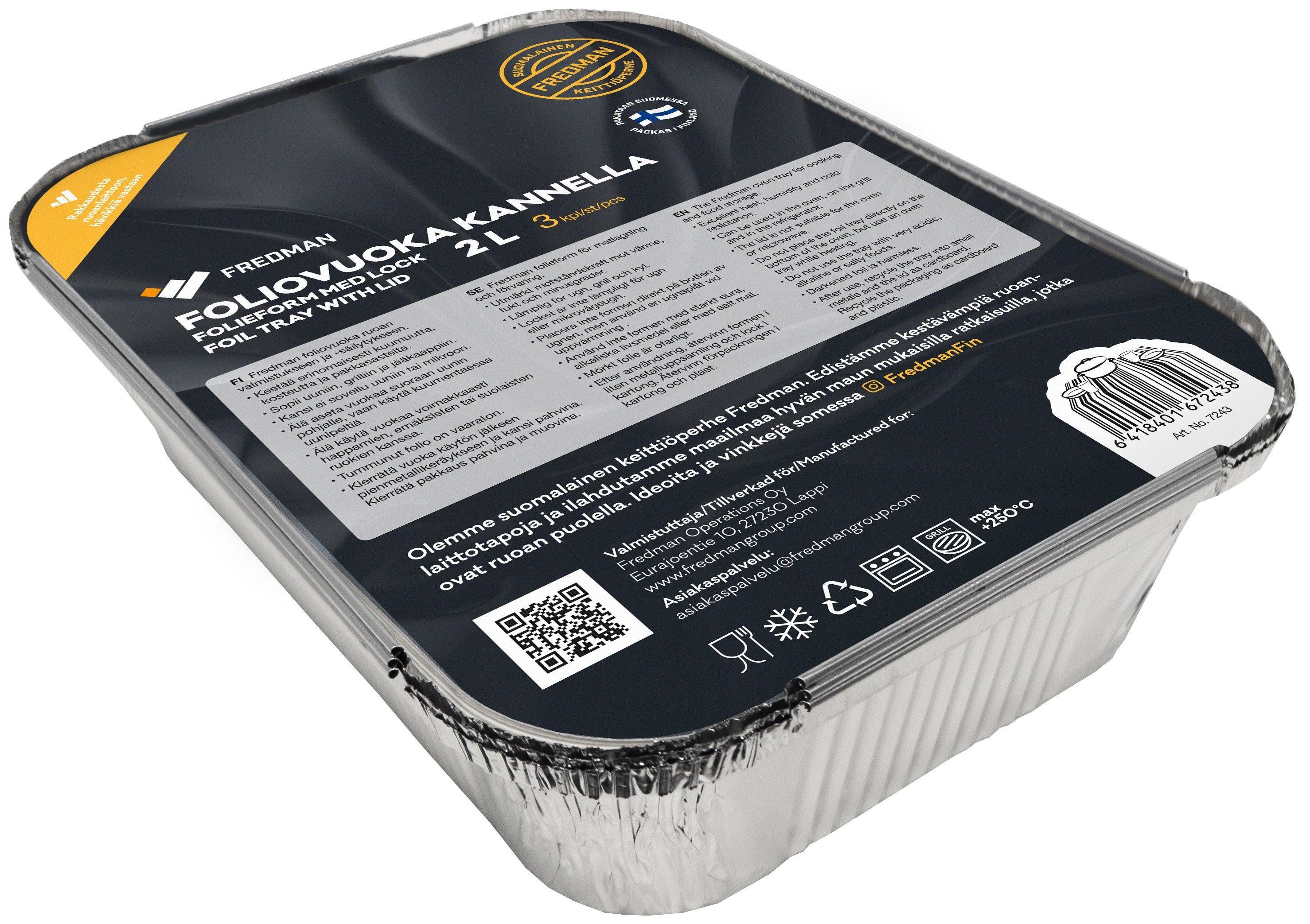 Fredman foliovuoka 2l 3kpl