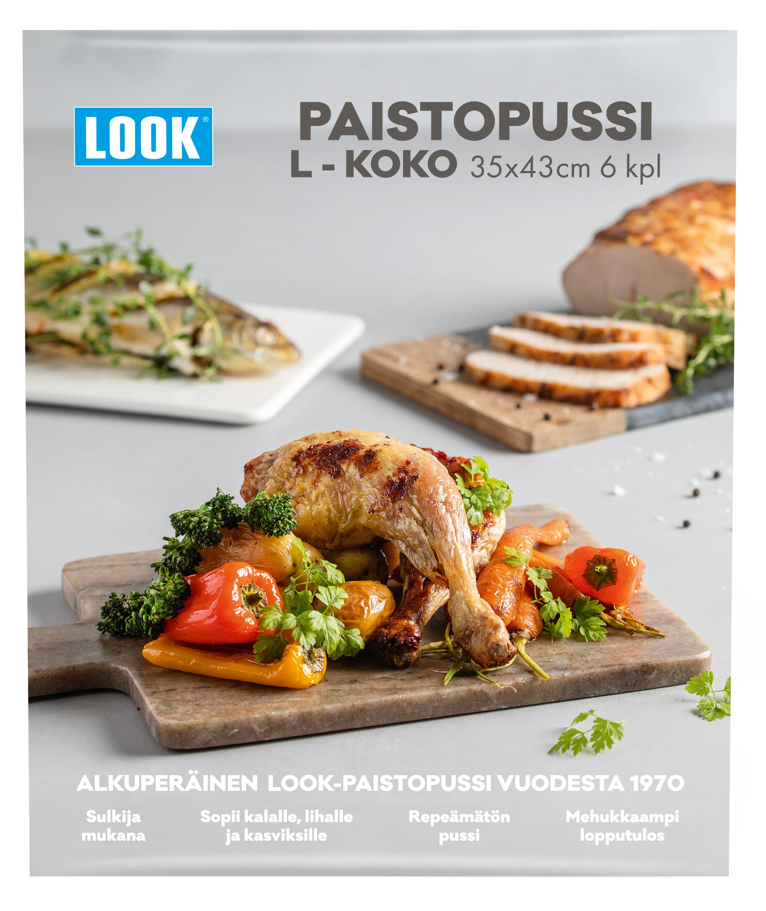 LOOK® Paistopussi L-koko 35cmx43cm 6kpl