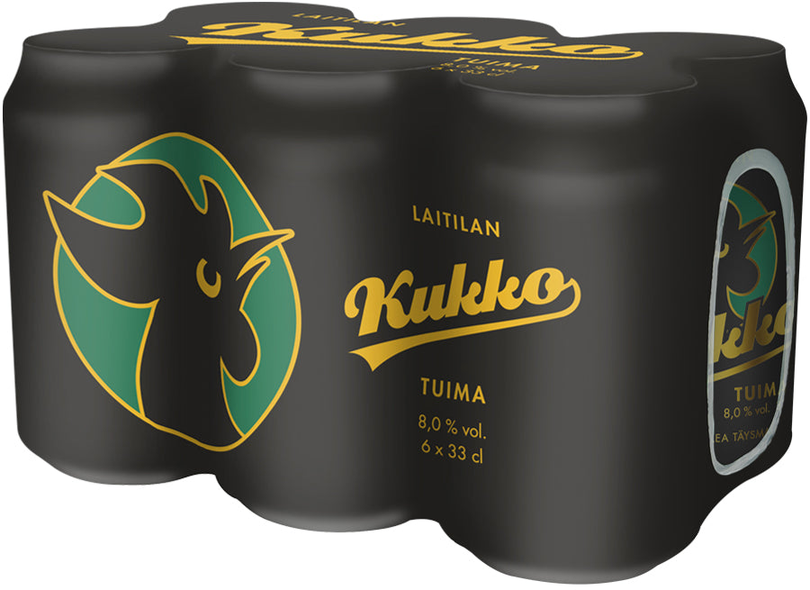 6 x Laitilan Kukko Tuima 8,0 til-% 0,33L olut