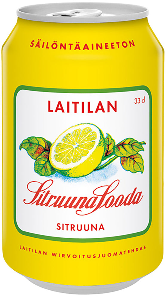 Laitilan Sitruunasooda 0,33L sitruunanmakuinen limonaadi
