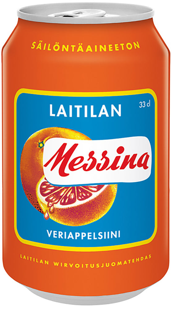 Laitilan Messina 0,33L veriappelsiininmakuinen limonaadi