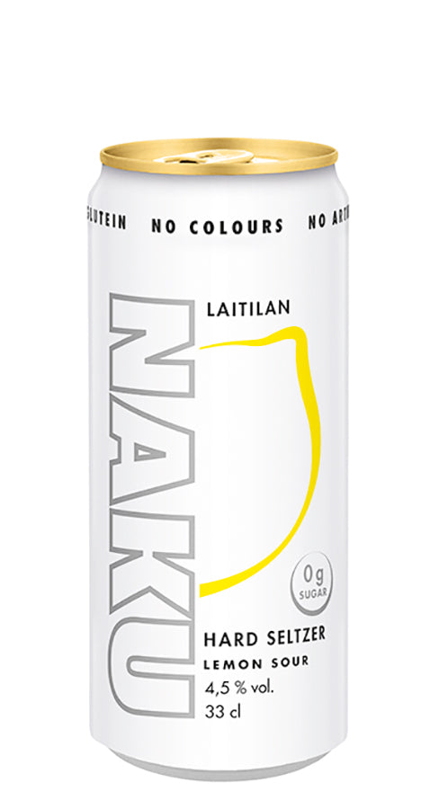 Laitilan Naku Lemon Sour 4,5 til-% 0,33L hard seltzer