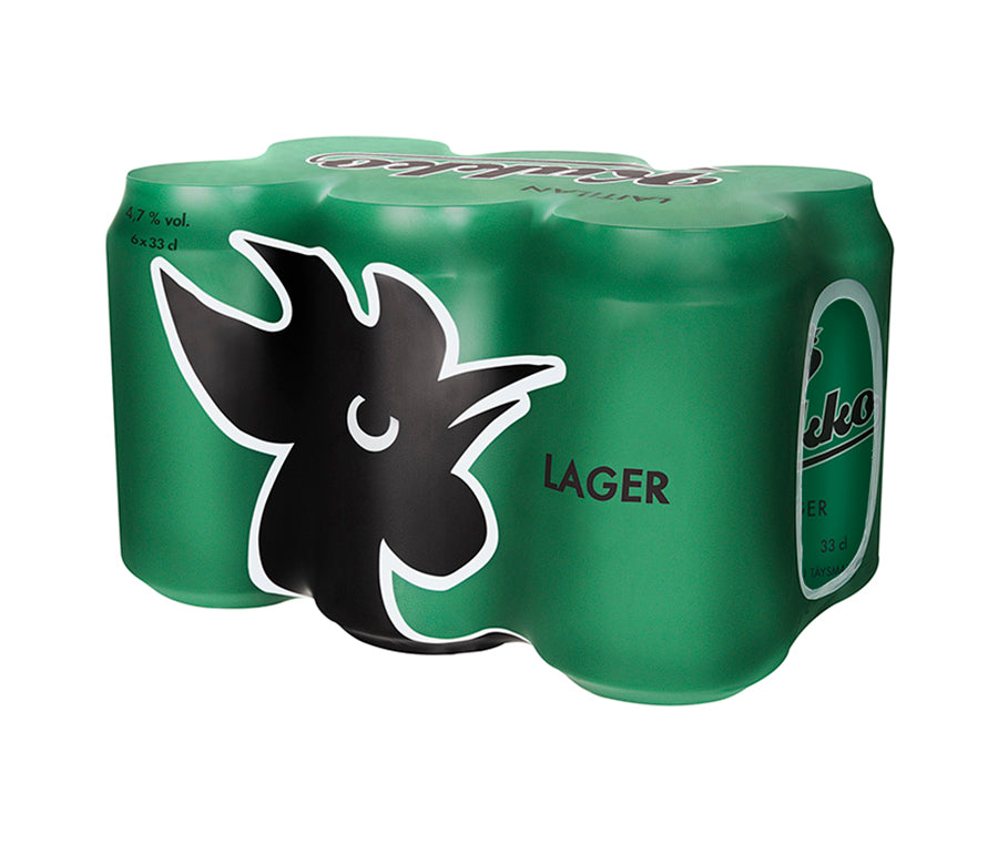 6 x Laitilan Kukko Lager 4,7 til-% 0,33L olut