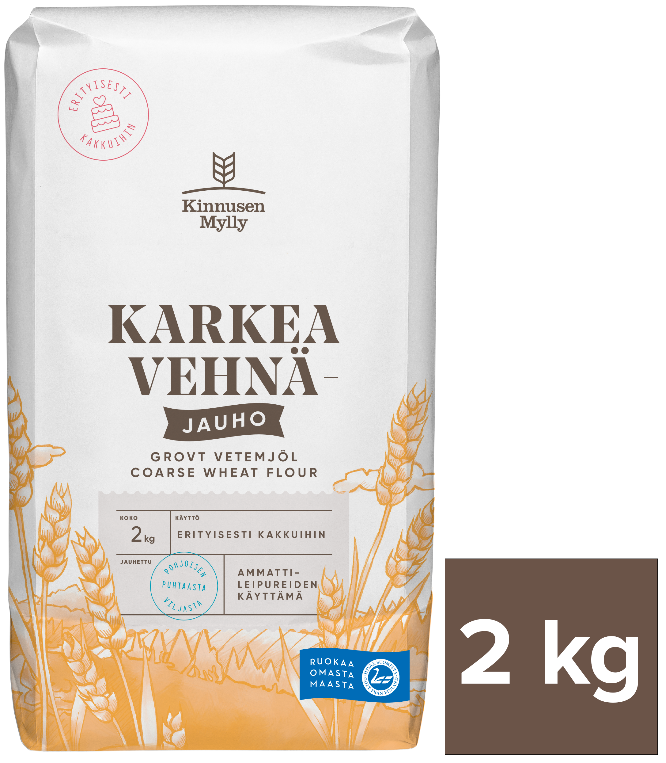 Kinnusen Mylly Karkea vehnäjauho 2 kg