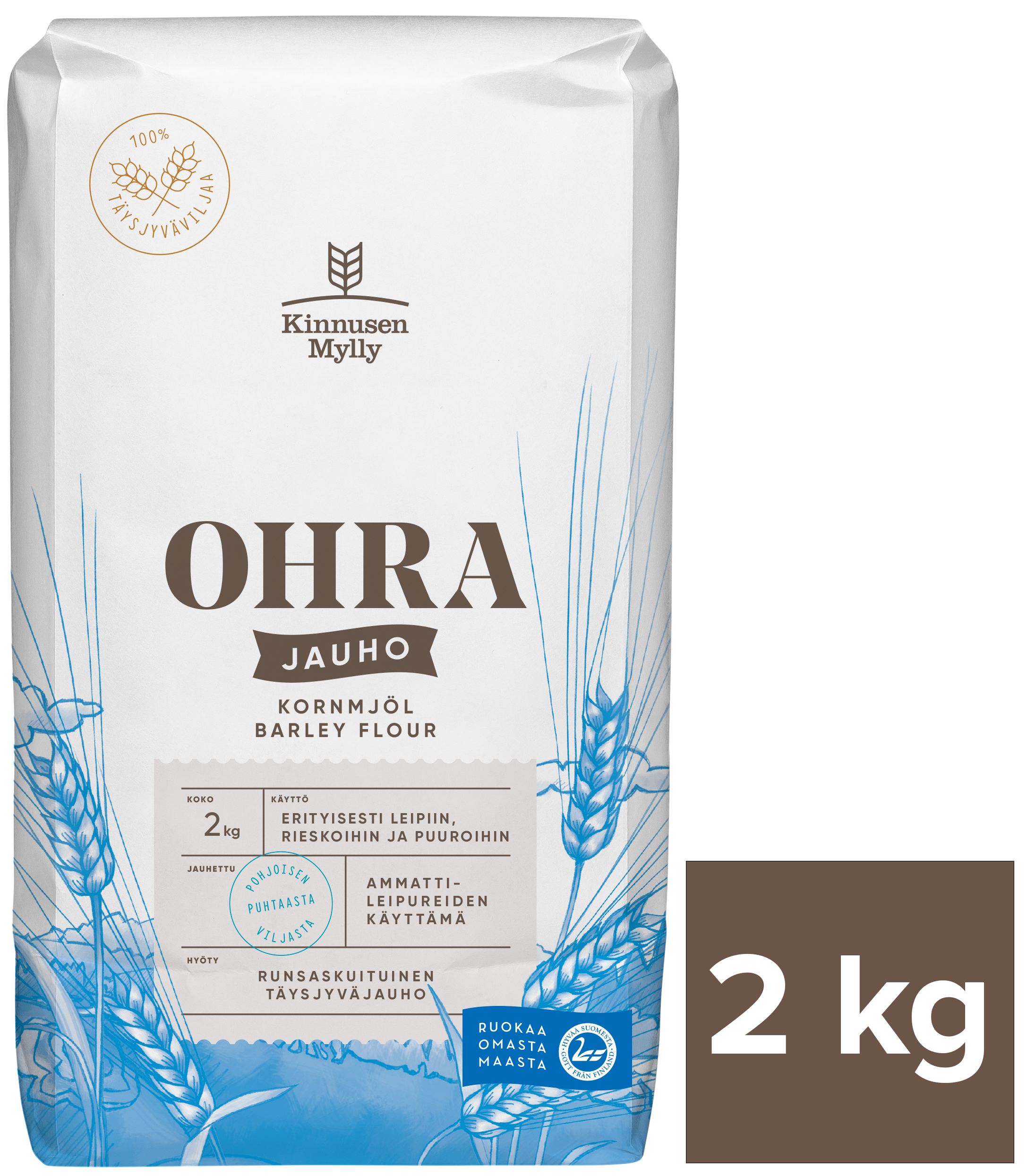 Kinnusen Mylly Ohrajauho 2 kg