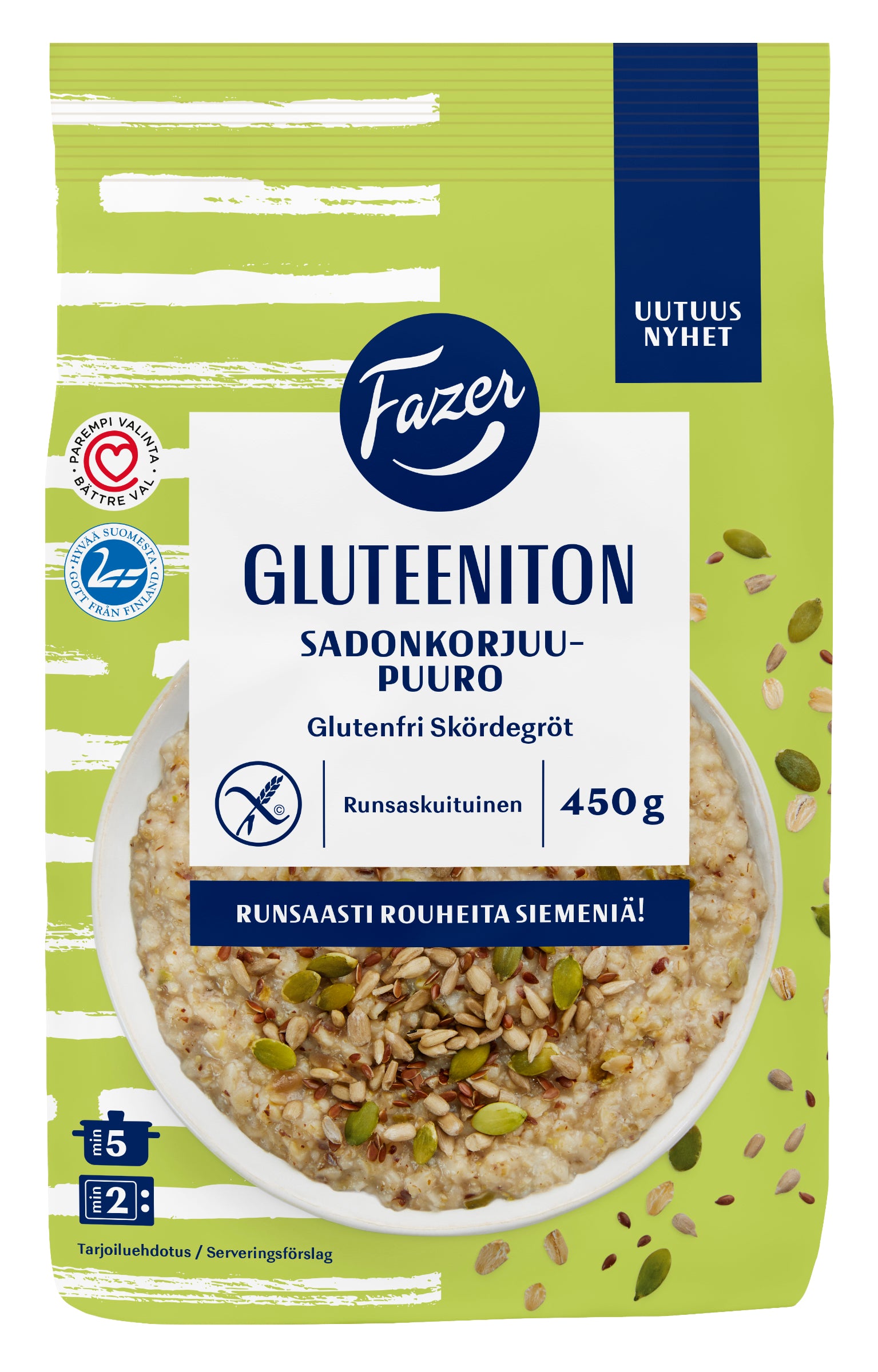 Fazer Gluteeniton Sadonkorjuupuuro 450 g