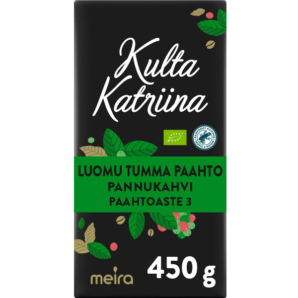 Kulta Katriina Luomu tumma paahto pannukahvi RAC 450g