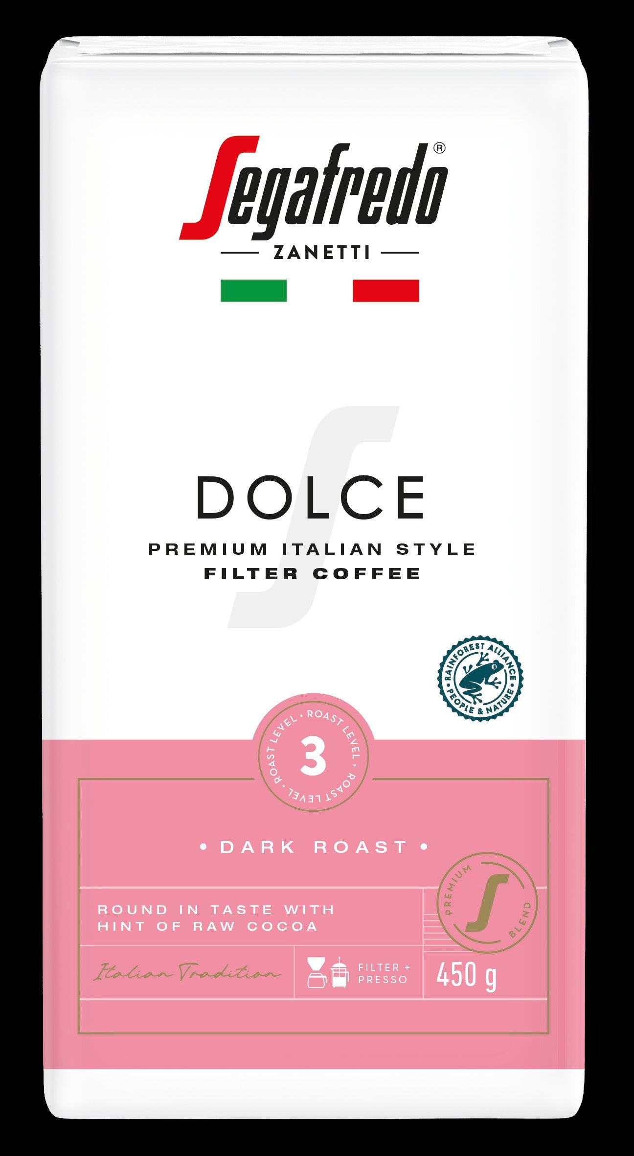 Segafredo Dolce suodatinkahvi RAC 450g