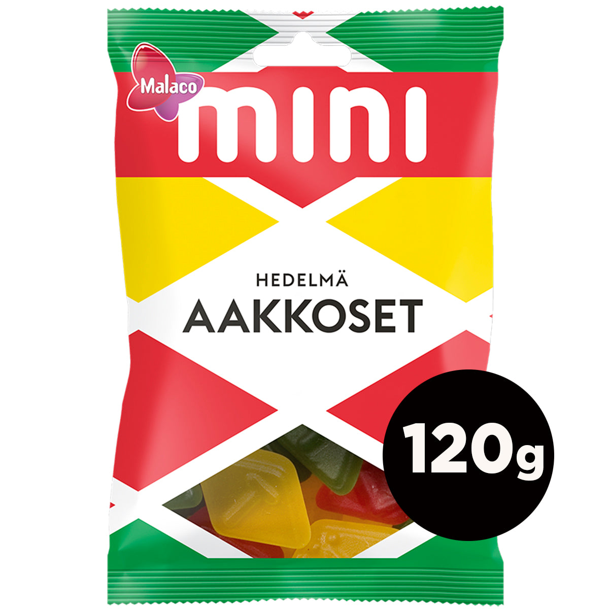 Malaco Aakkoset Mini Hedelmä makeissekoitus 120g