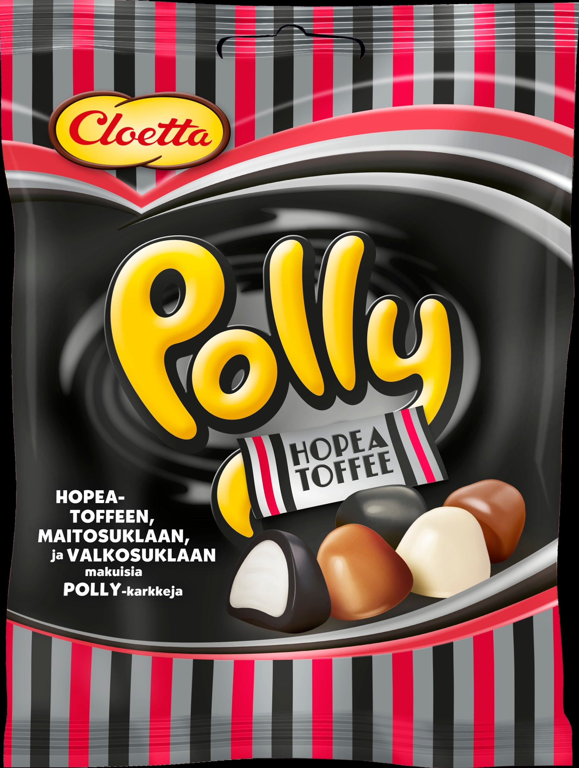 Cloetta Polly Hopeatoffee makeissekoitus 180g
