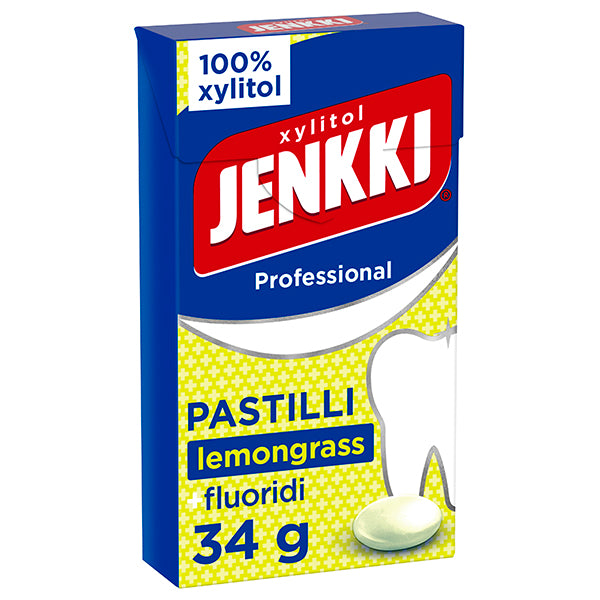 Jenkki Professional Lemongrass +fluoridi täysksylitolipastilli 34g