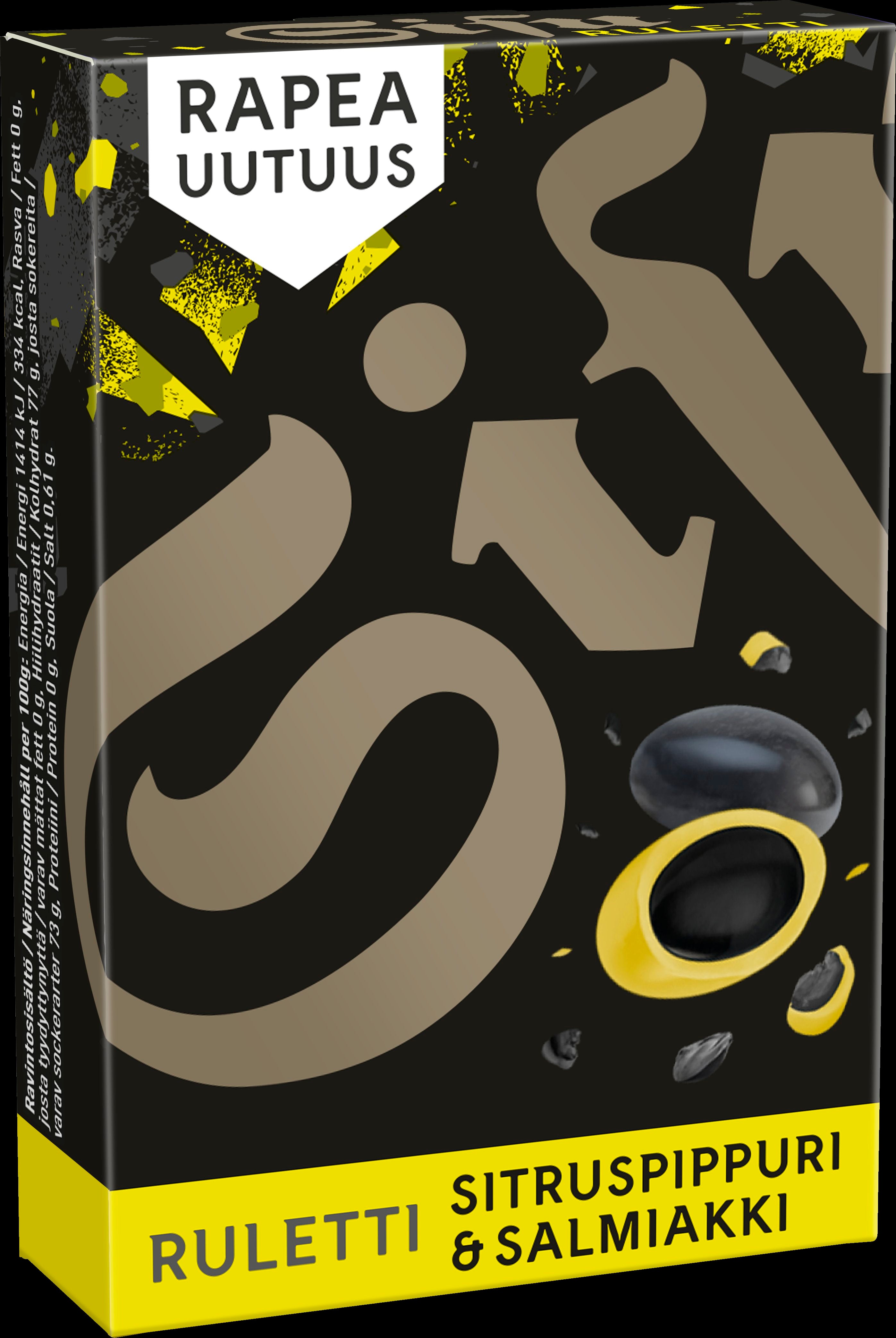 Sisu Ruletti Sitruspippuri & Salmiakki pastilli 47g