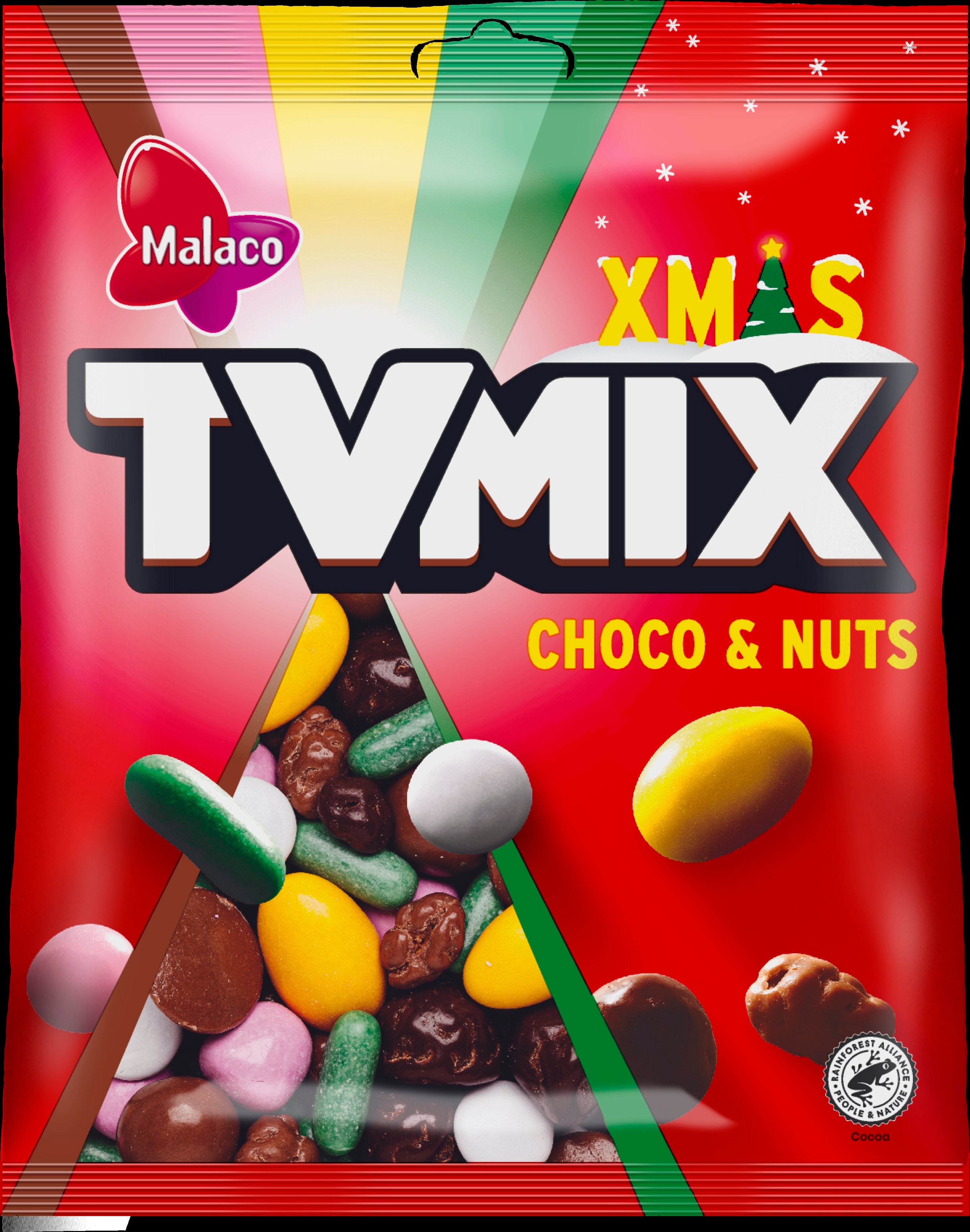 Malaco TV Mix Xmas Choco & Nuts makeissekoitus 360g