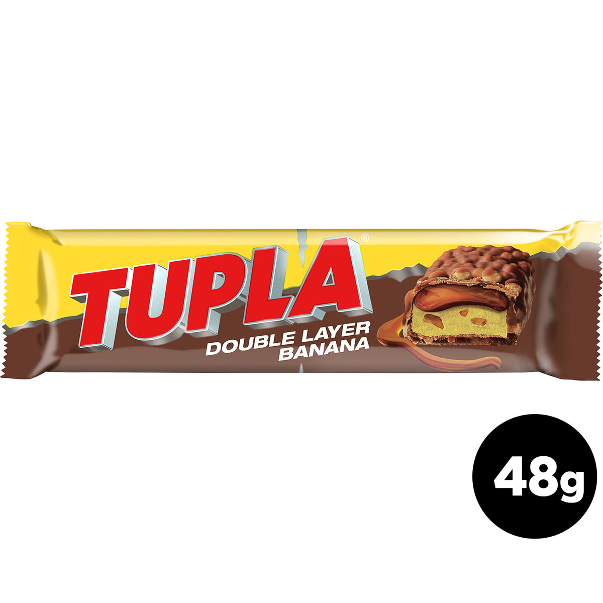 Tupla Double Layer Banana suklaapatukka 48g