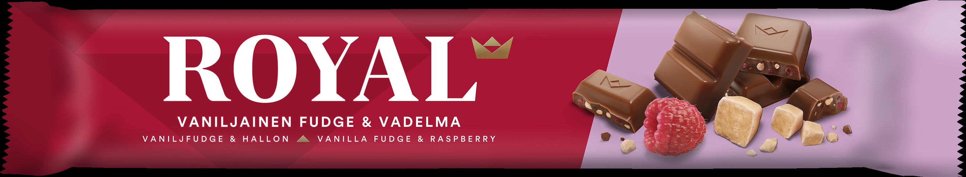 Royal Vaniljainen Fudge & Vadelma 45g