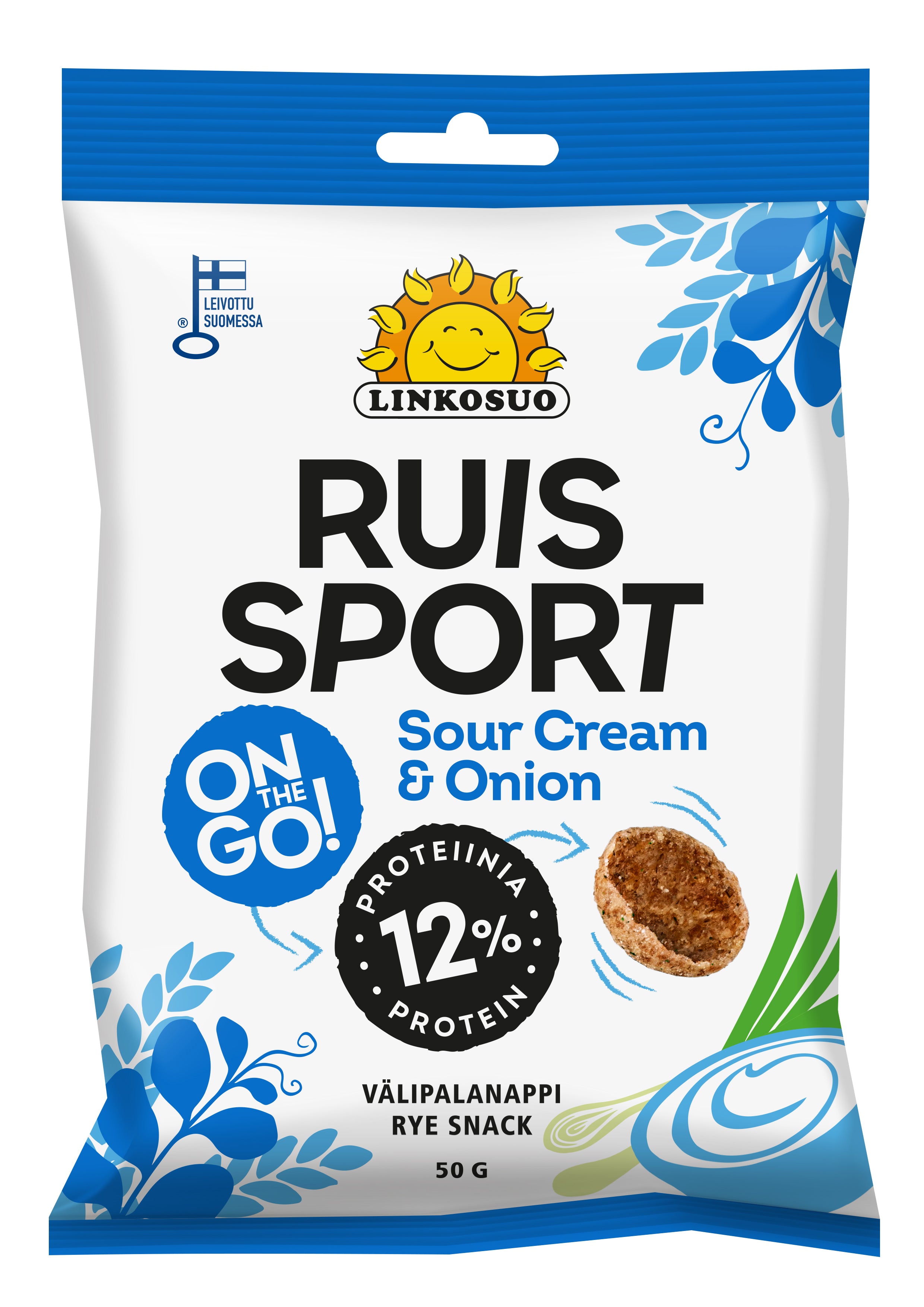 Linkosuo Ruis Sport Sour cream & Onion 50g