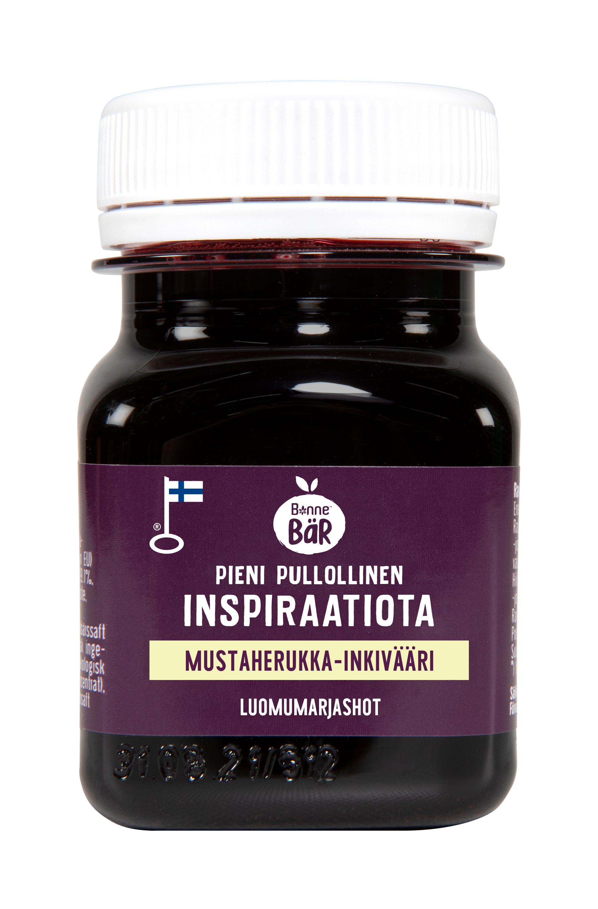 Bonne Bär Mustaherukka-inkivääri luomushotti 80ml