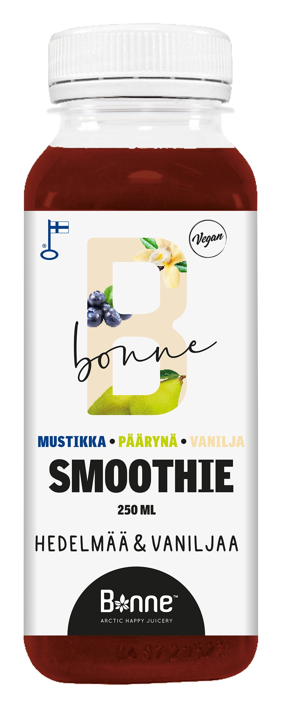 B-smoothie Mustikka-päärynä-vanilja 250ml