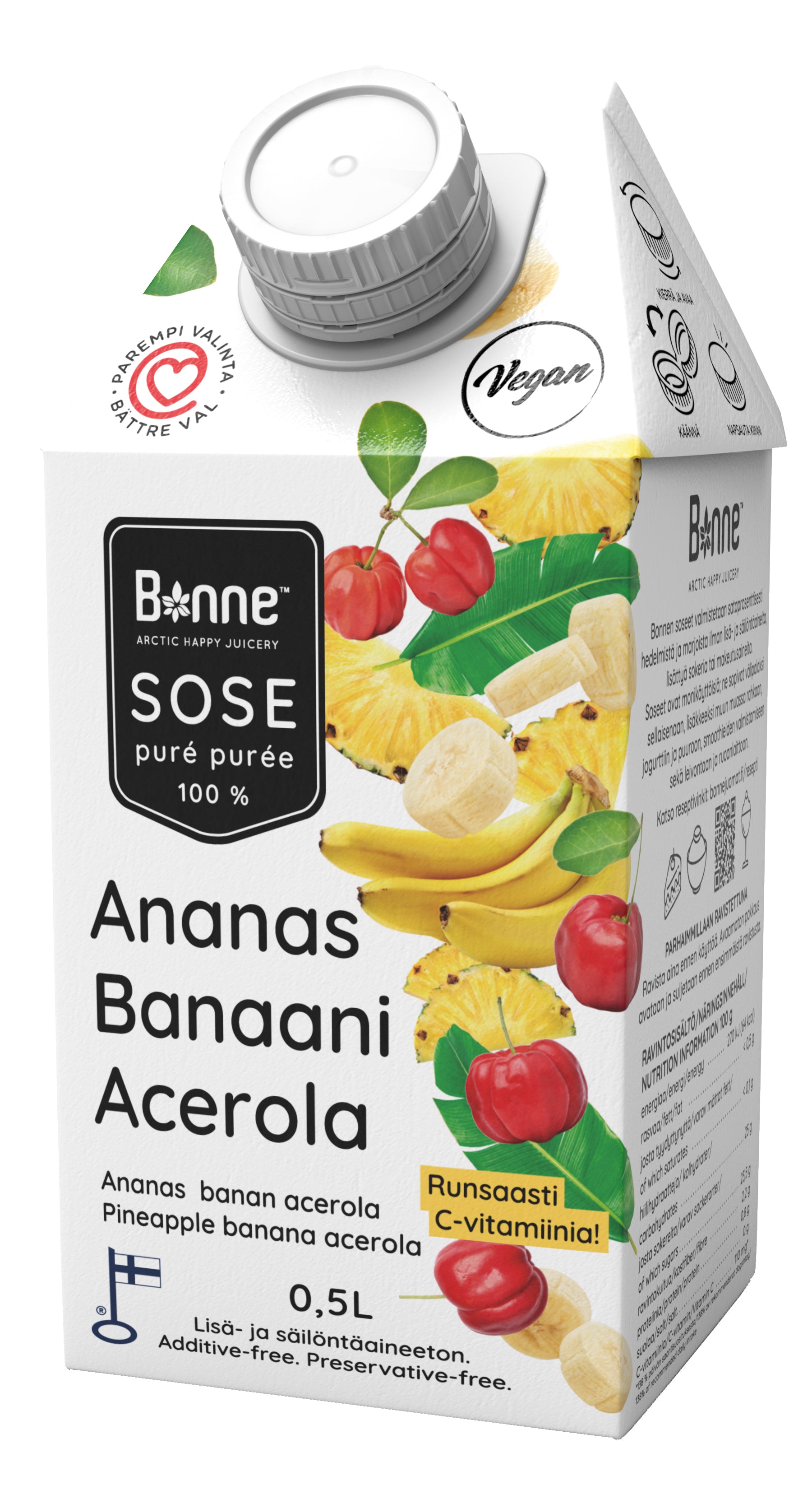 Bonne Ananas banaani acerolasose 0,5L