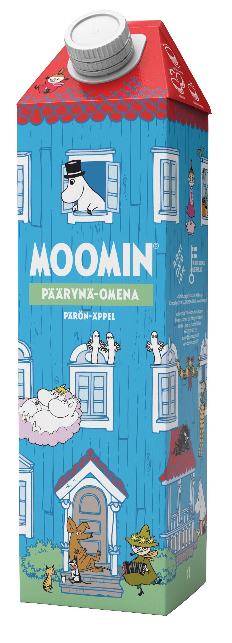 Moomin Päärynä-omenamehu 1L