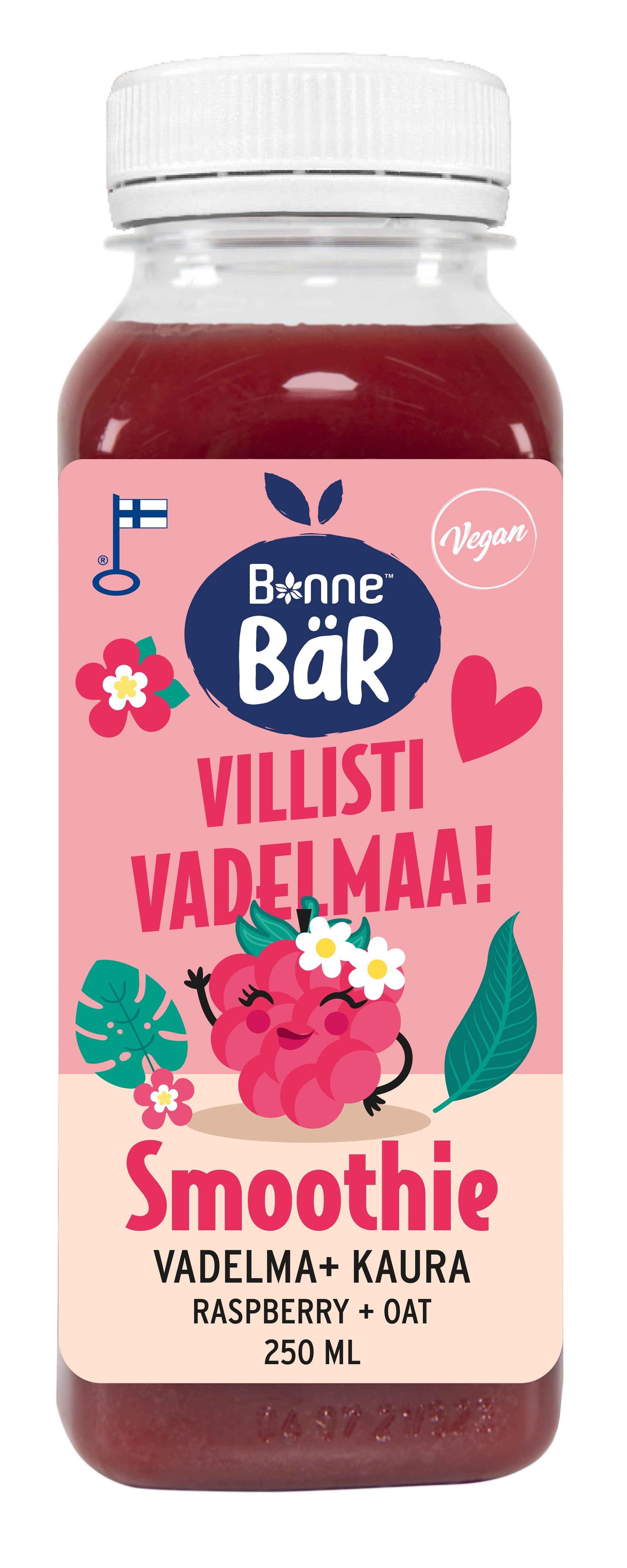 Bonne Bär Vadelma kaurasmoothie 250 ml