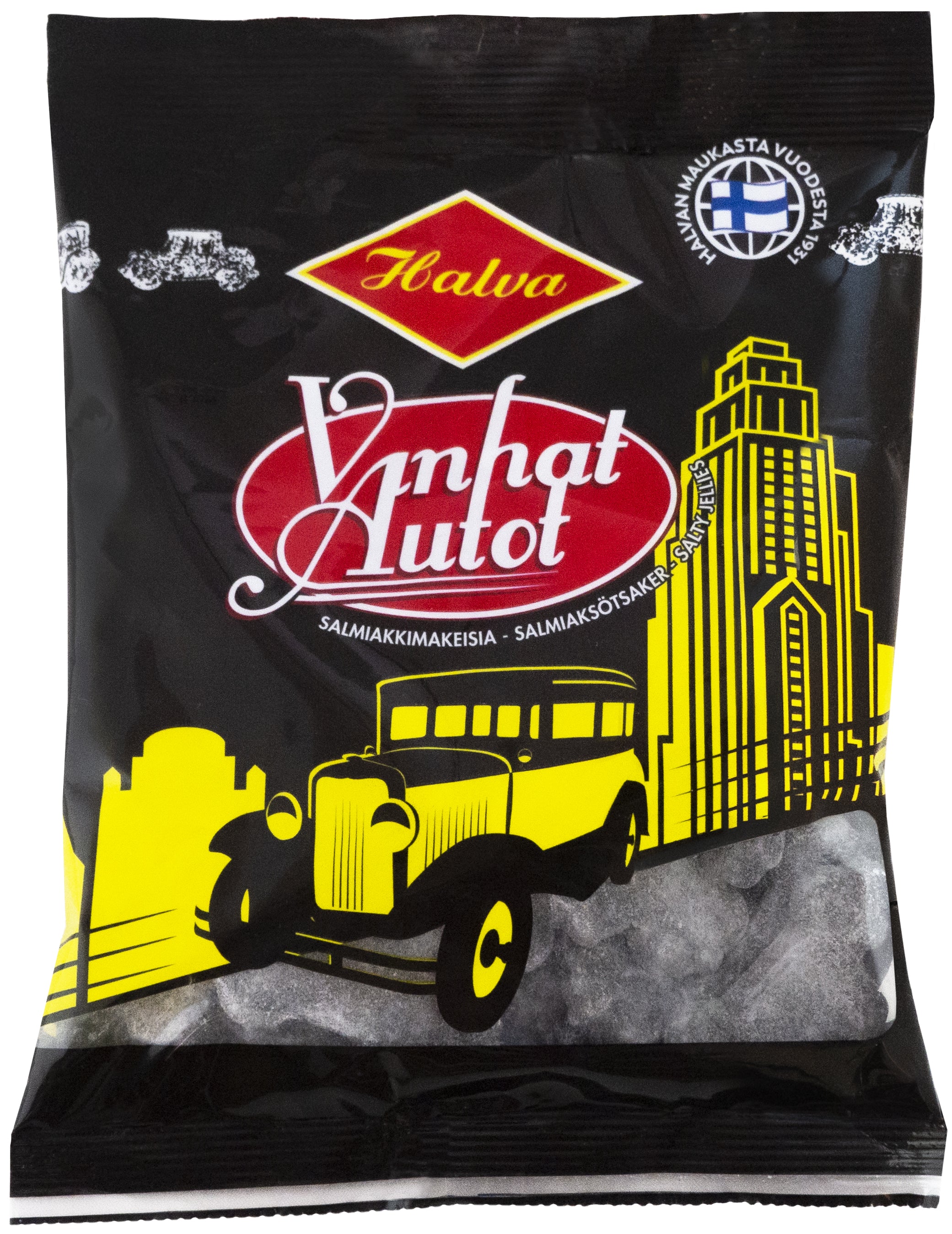 Halva Vanhat Autot salmiakki 160g