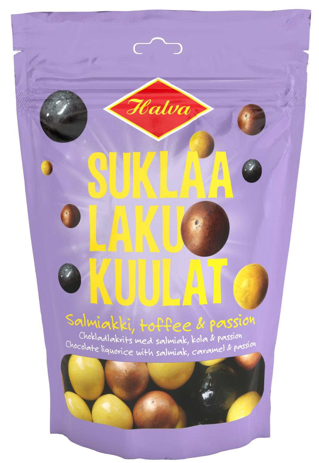 Halva Suklaalakukuulat salmiakki, toffee & passion 125 g