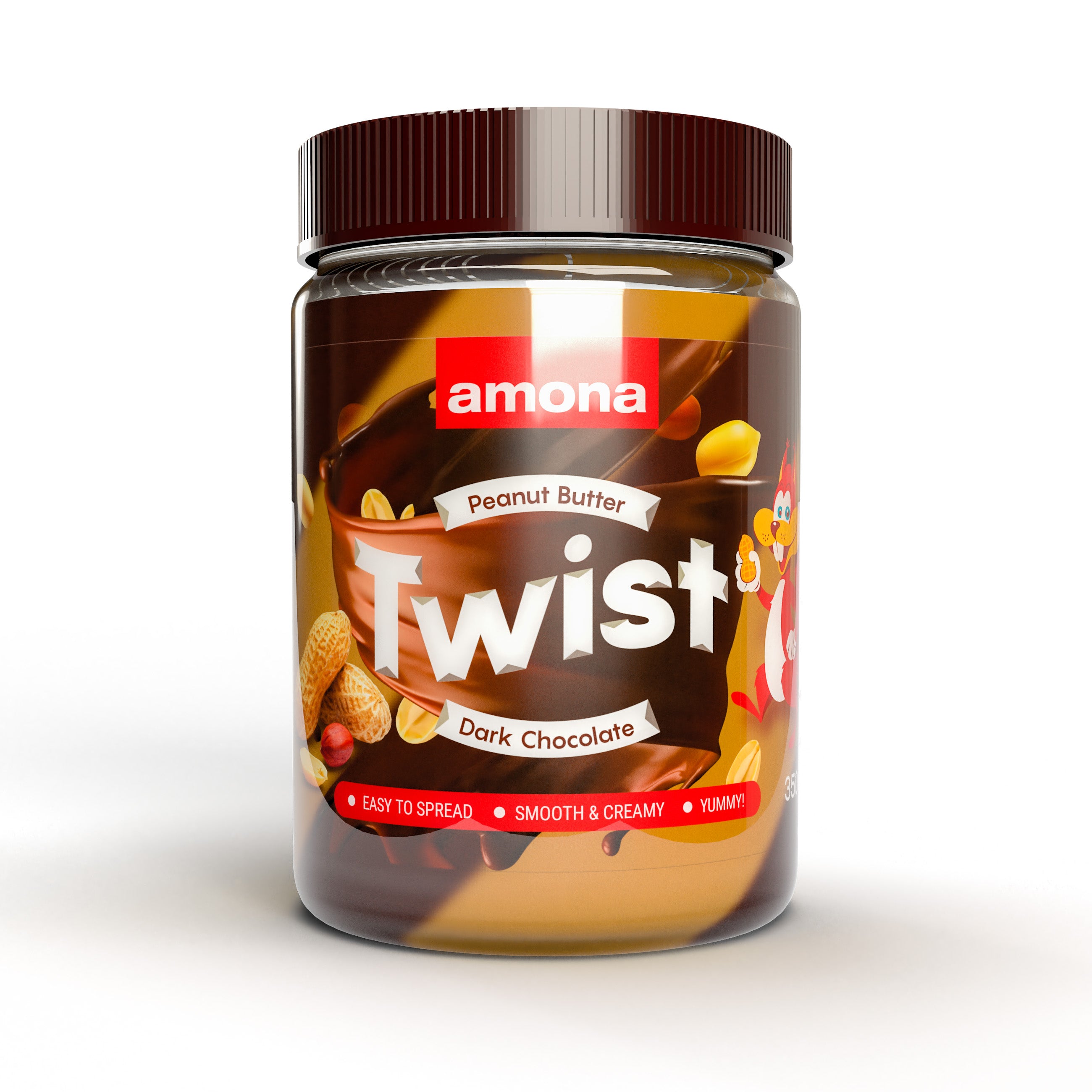 Amona maapähkinävoi twist tumma suklaa 350g