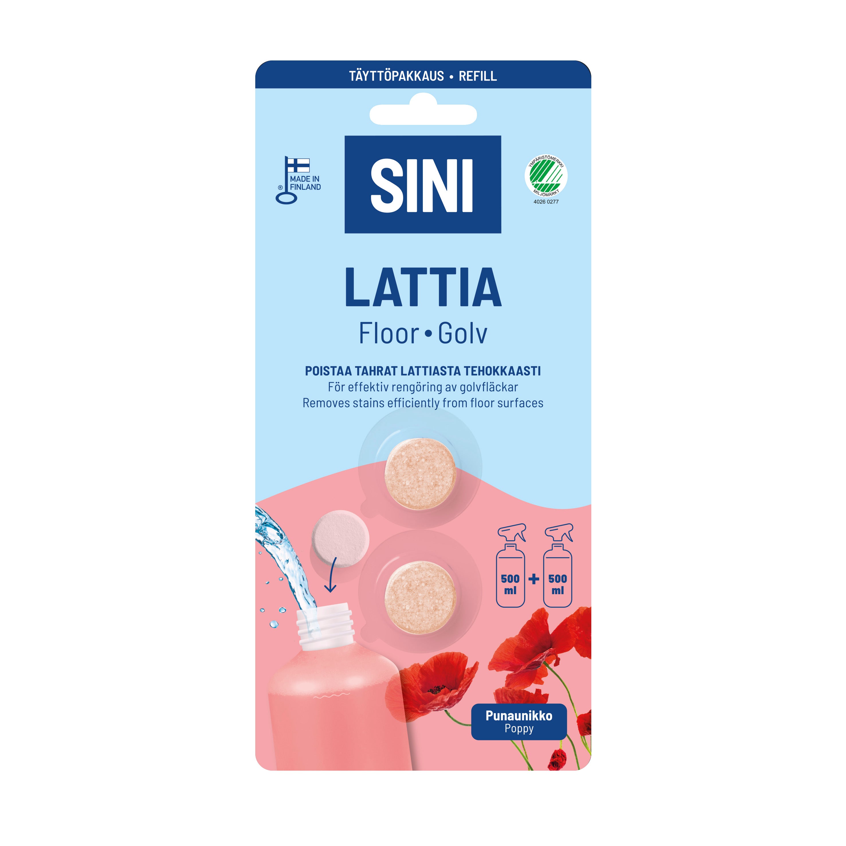 Sini Lattia puhdistusaine 2kpl täyttöpak