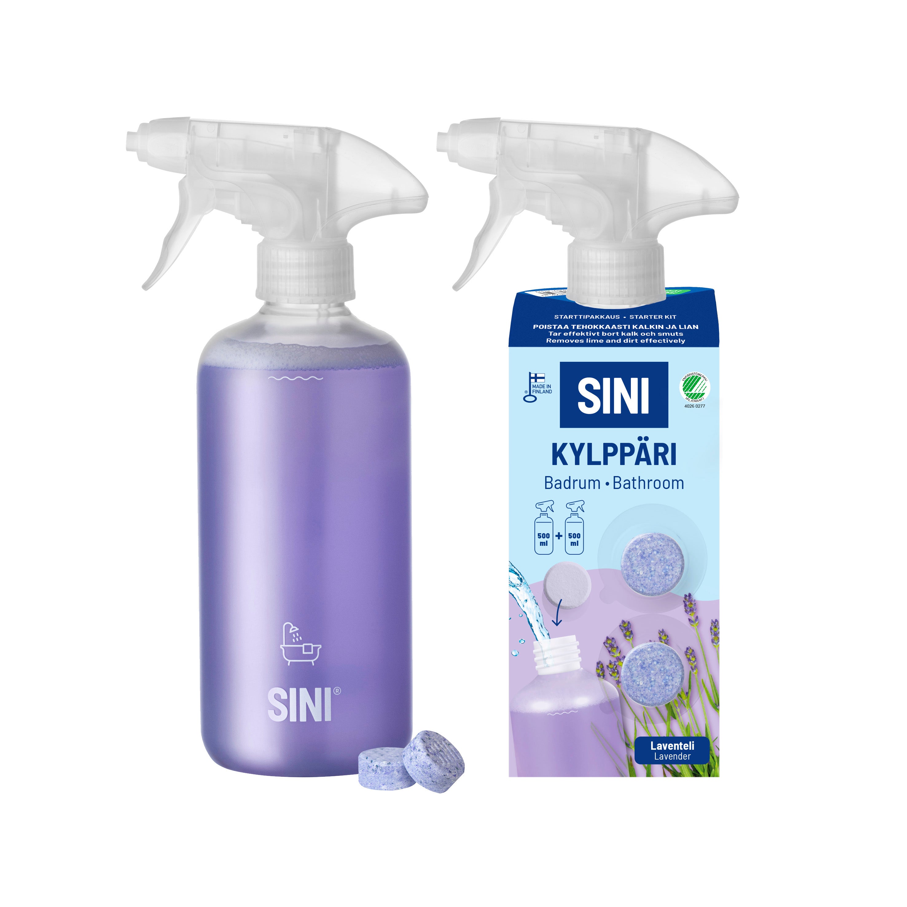 Sini kylppäri starttipakkaus pullo+2tab