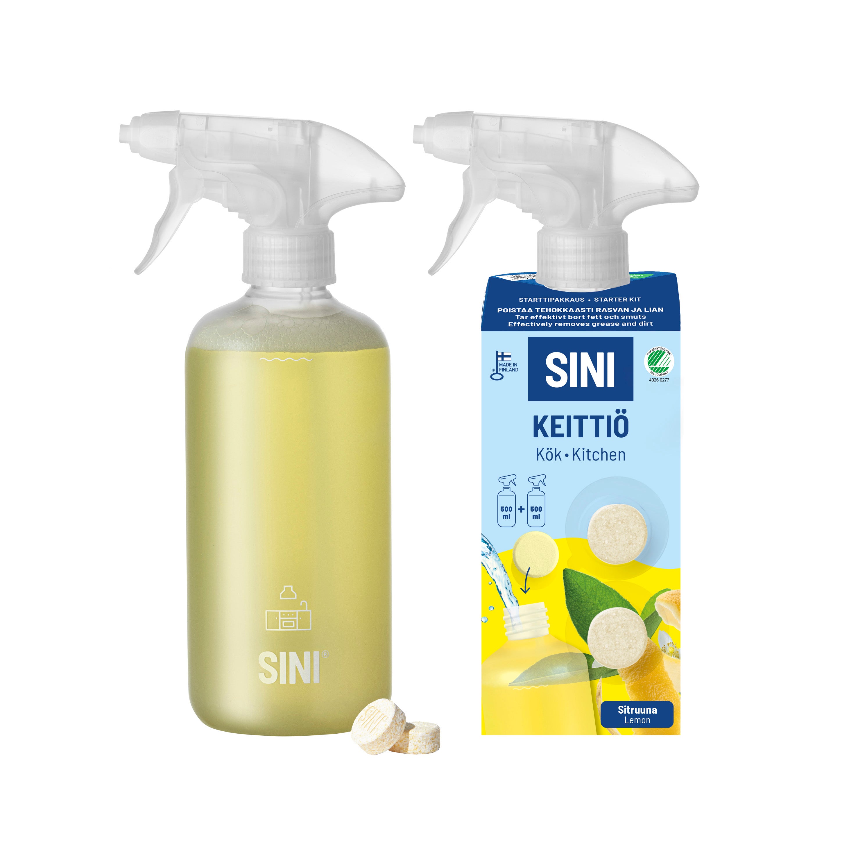 Sini keittiö starttipakkaus pullo+2tab