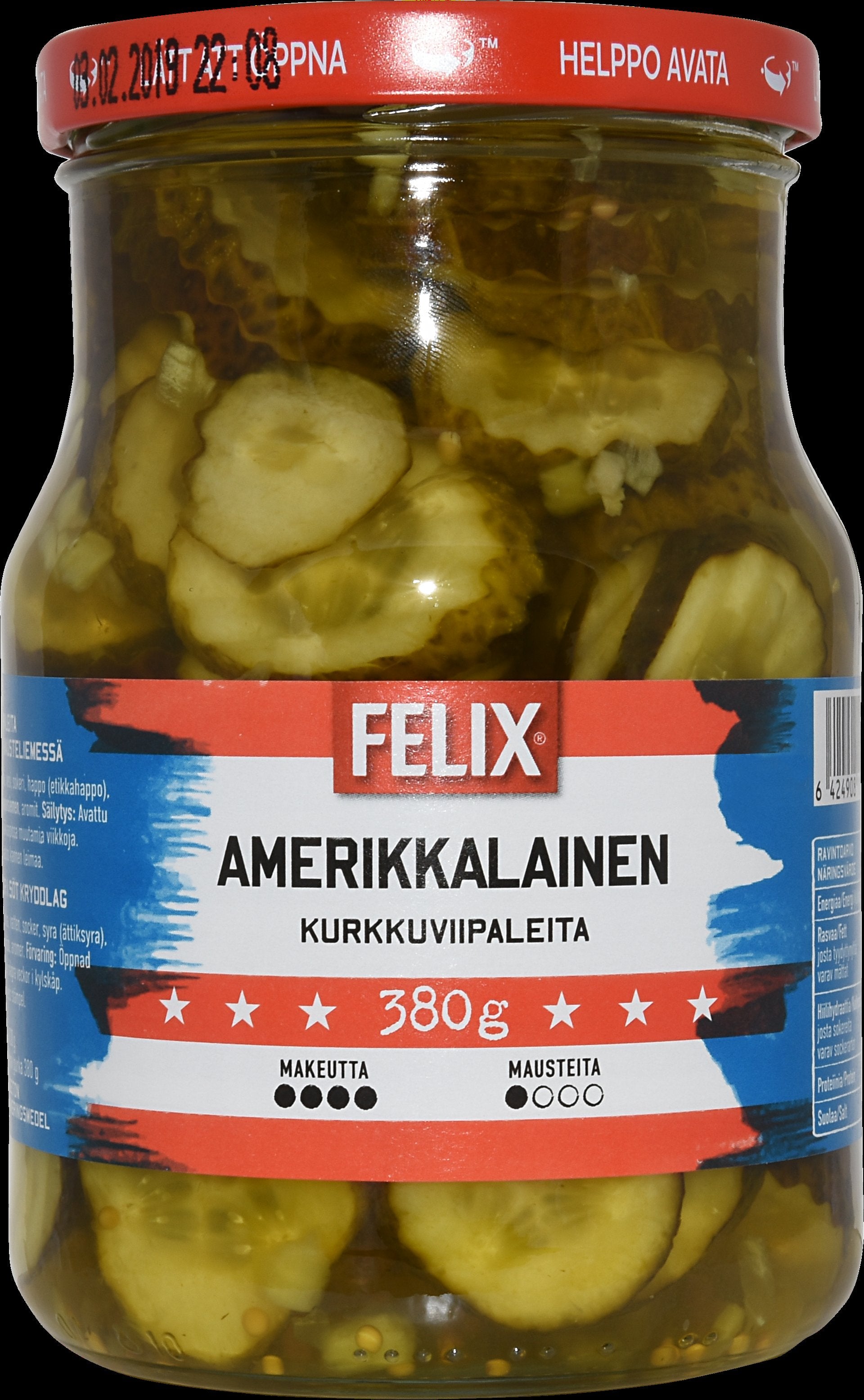 Felix Amerikkalainen kurkkuviipaleita makeassa mausteliemessä 730/380g