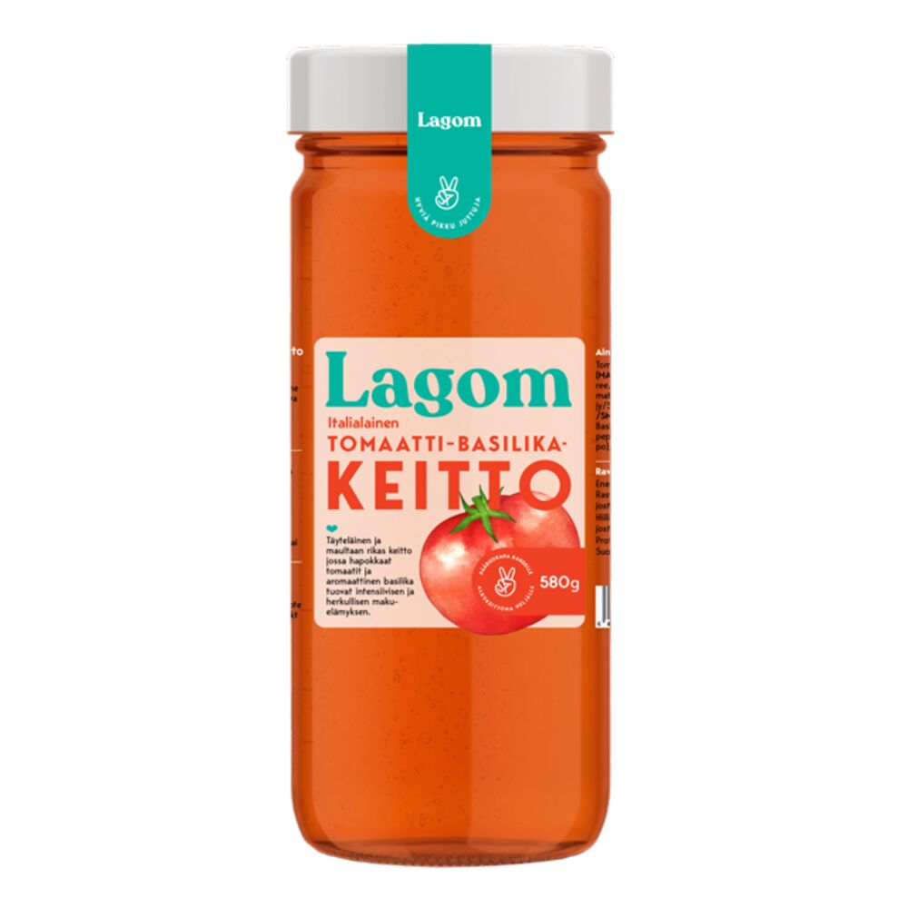 Lagom Italialainen tomaatti-basilikakeitto 580g