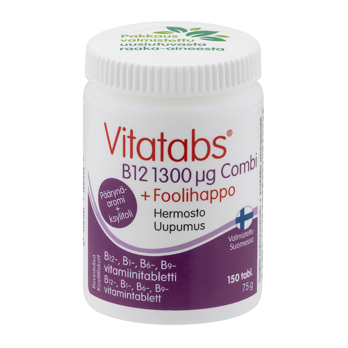 Vitatabs B12 1300 µg Combi + Foolihappo B1-, B6-, B9- vitamiinitabletti 150 tabl.
