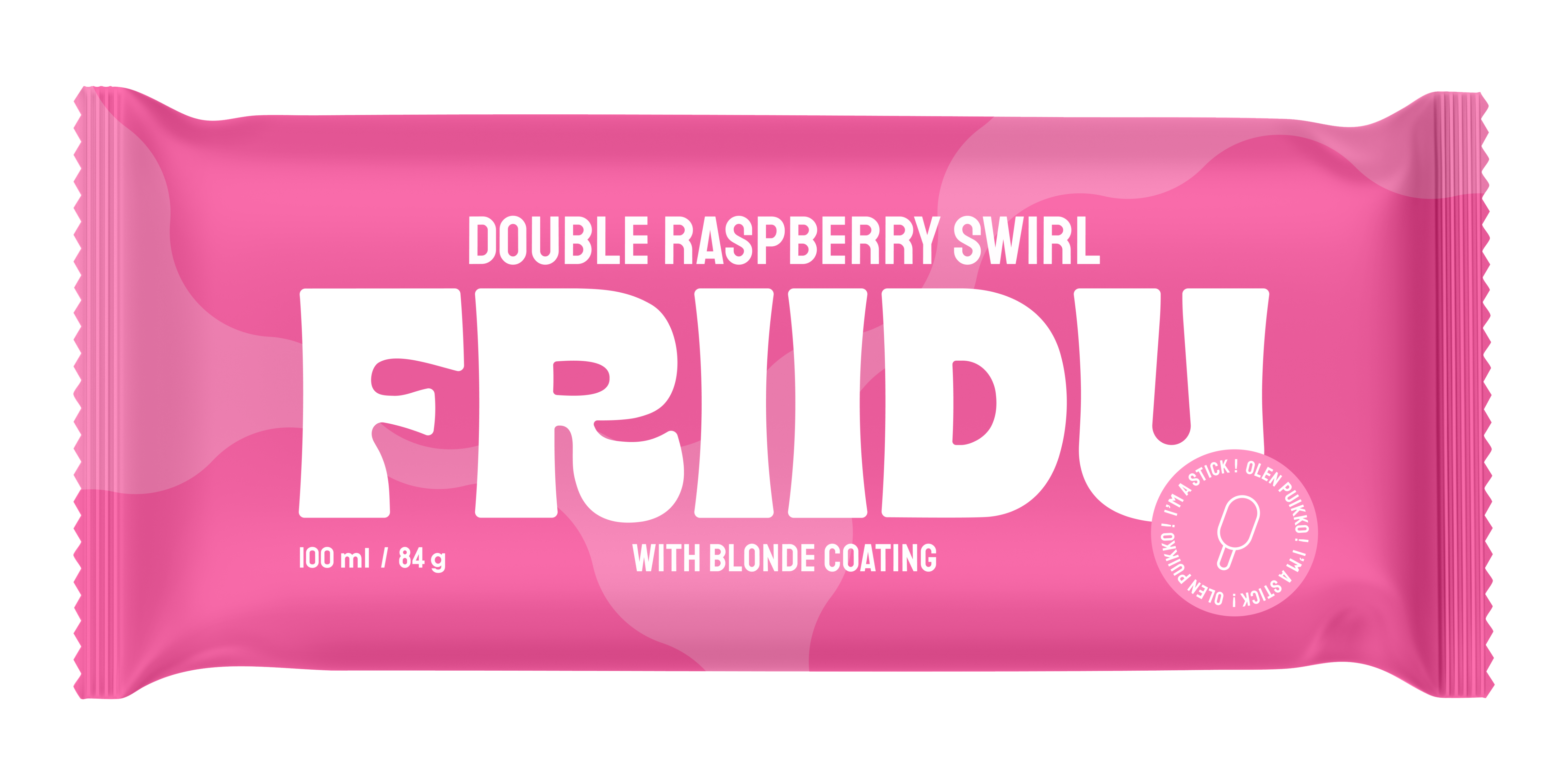 Friidu jäätelöpuikko Double Raspberry Swirl 100ml/84g