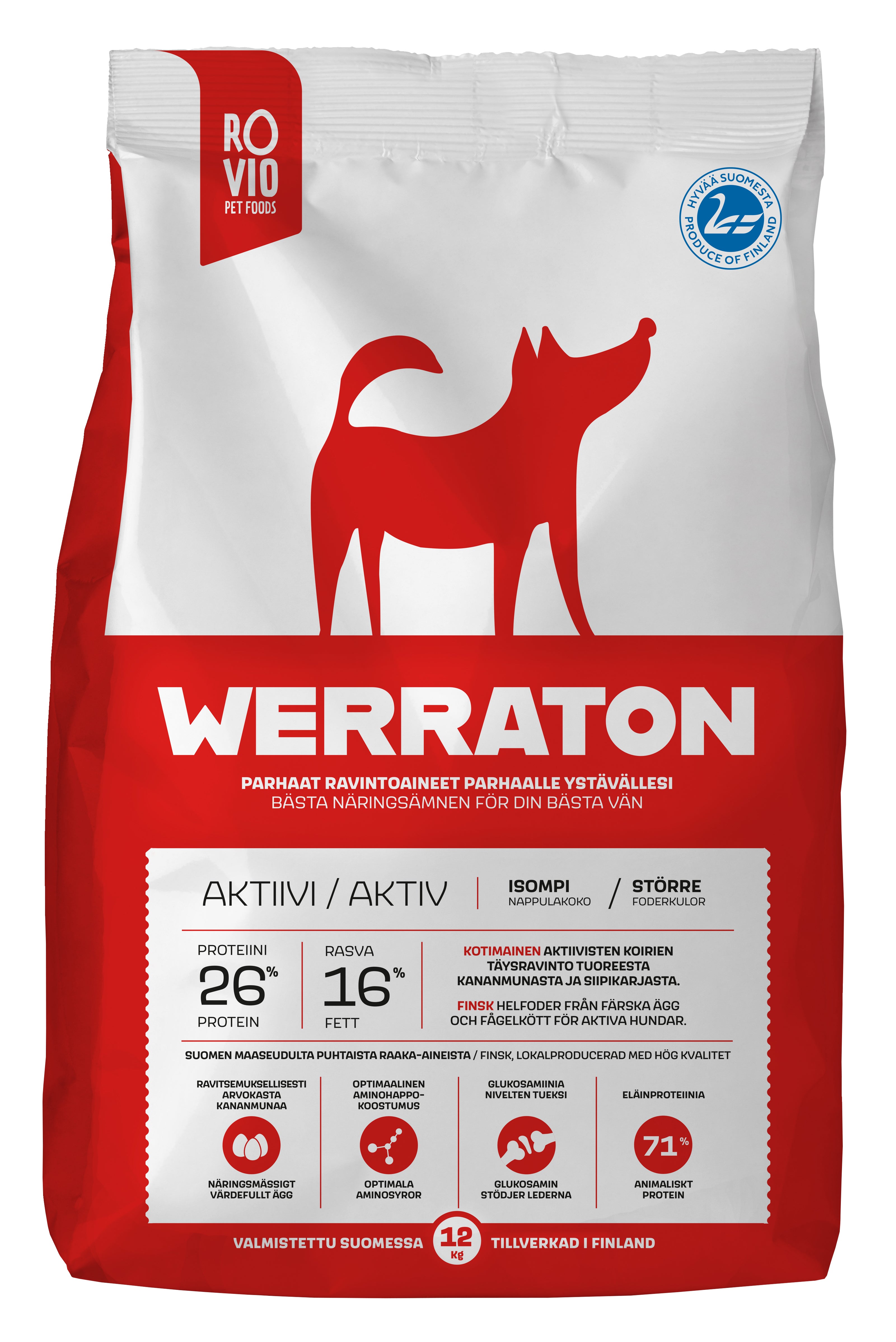Rovio Pet Foods Werraton Aktiivi 12 kg