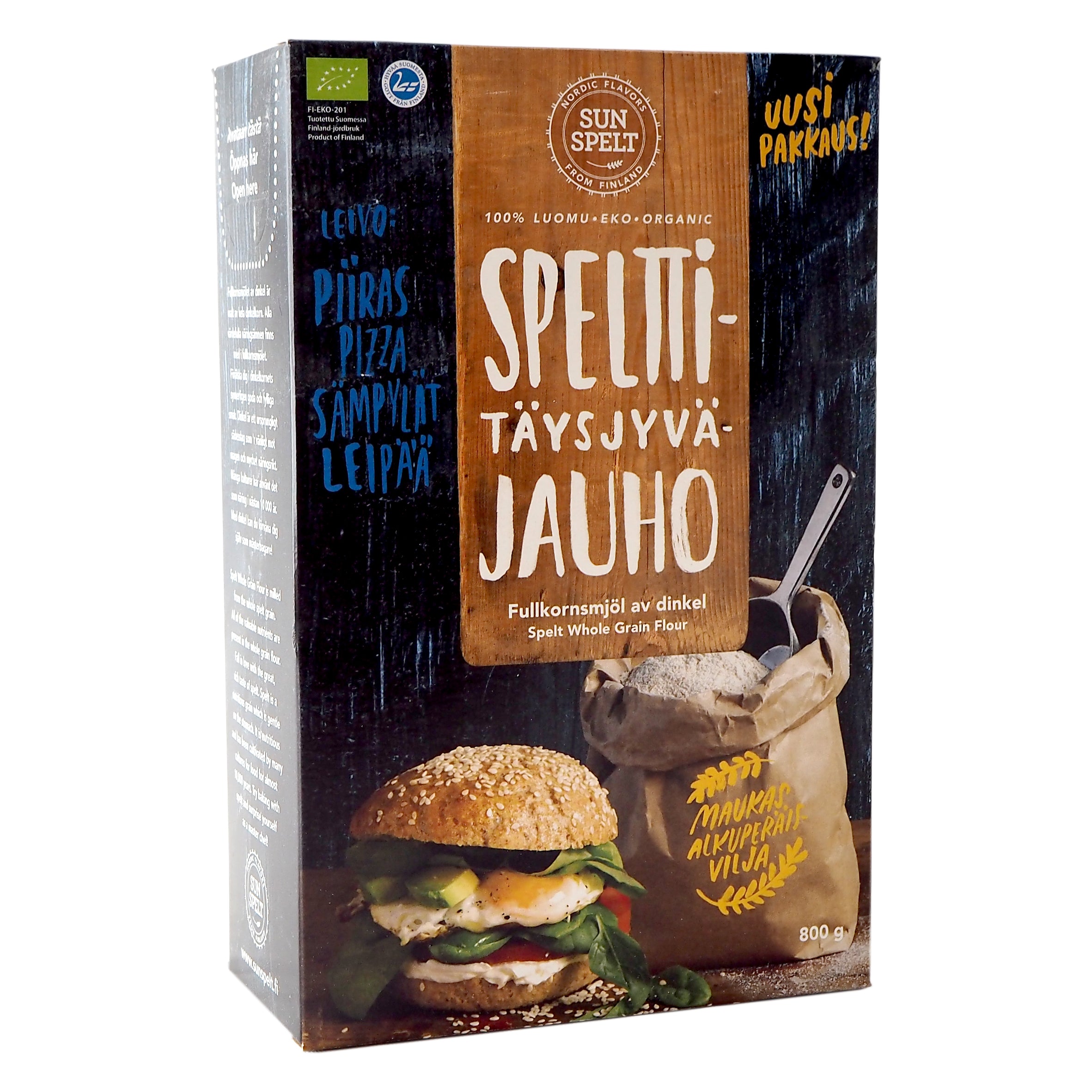 Sunspelt Luomuspeltti Täysjyväjauho 800g