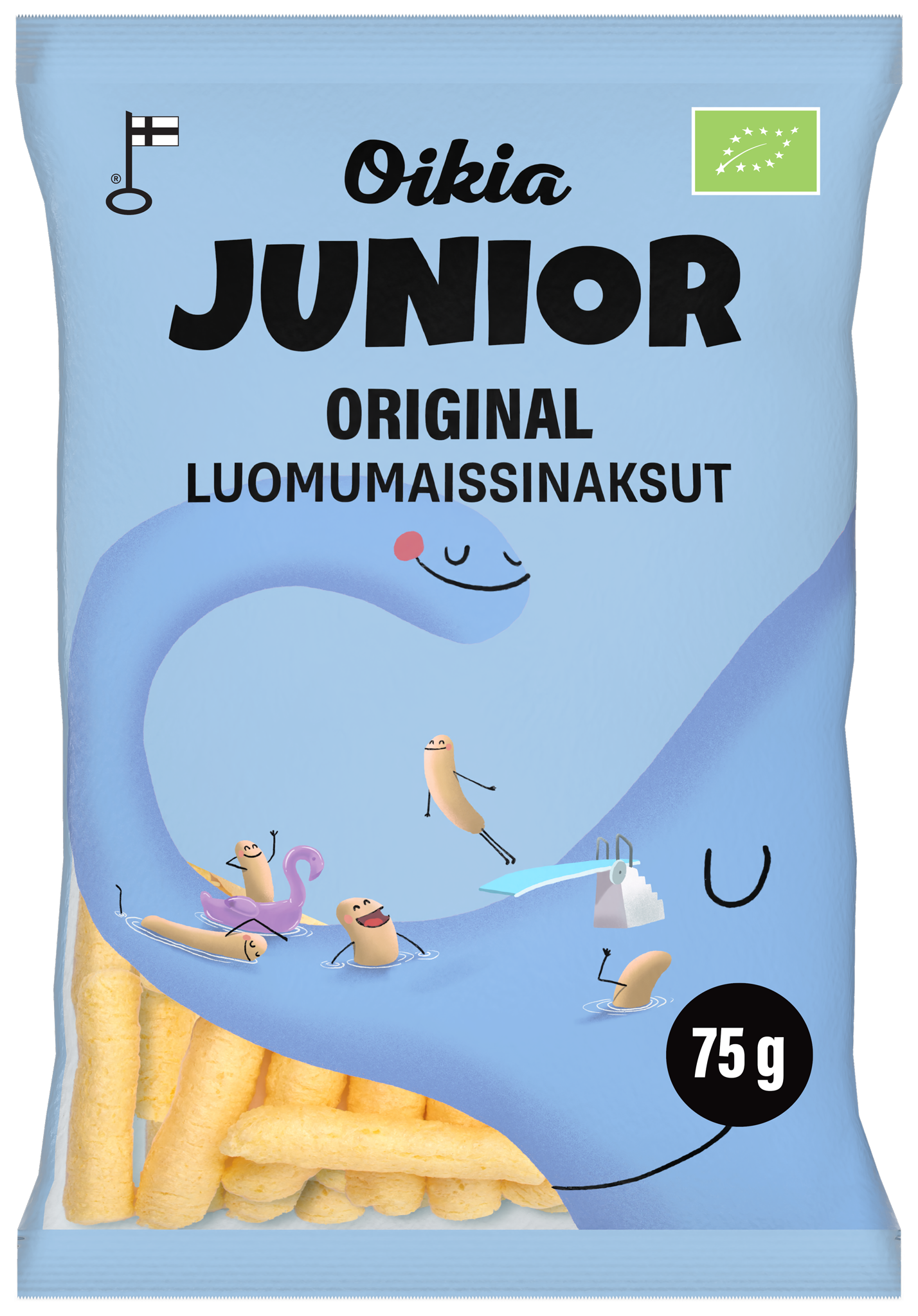 Oikia Junior Original luomumaissinaksut 75g