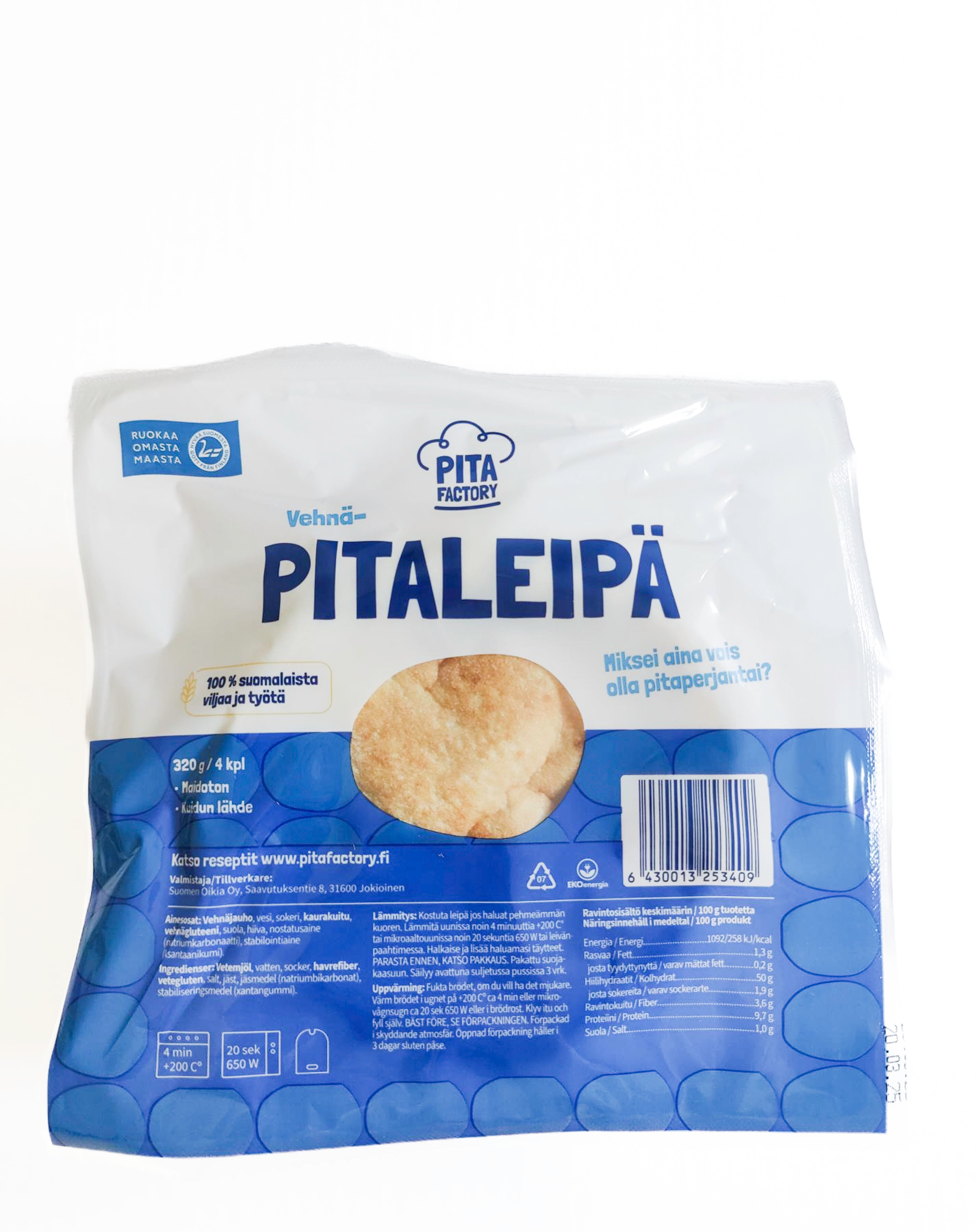 Pita Factory Pitaleipä 320 g - 4 kpl