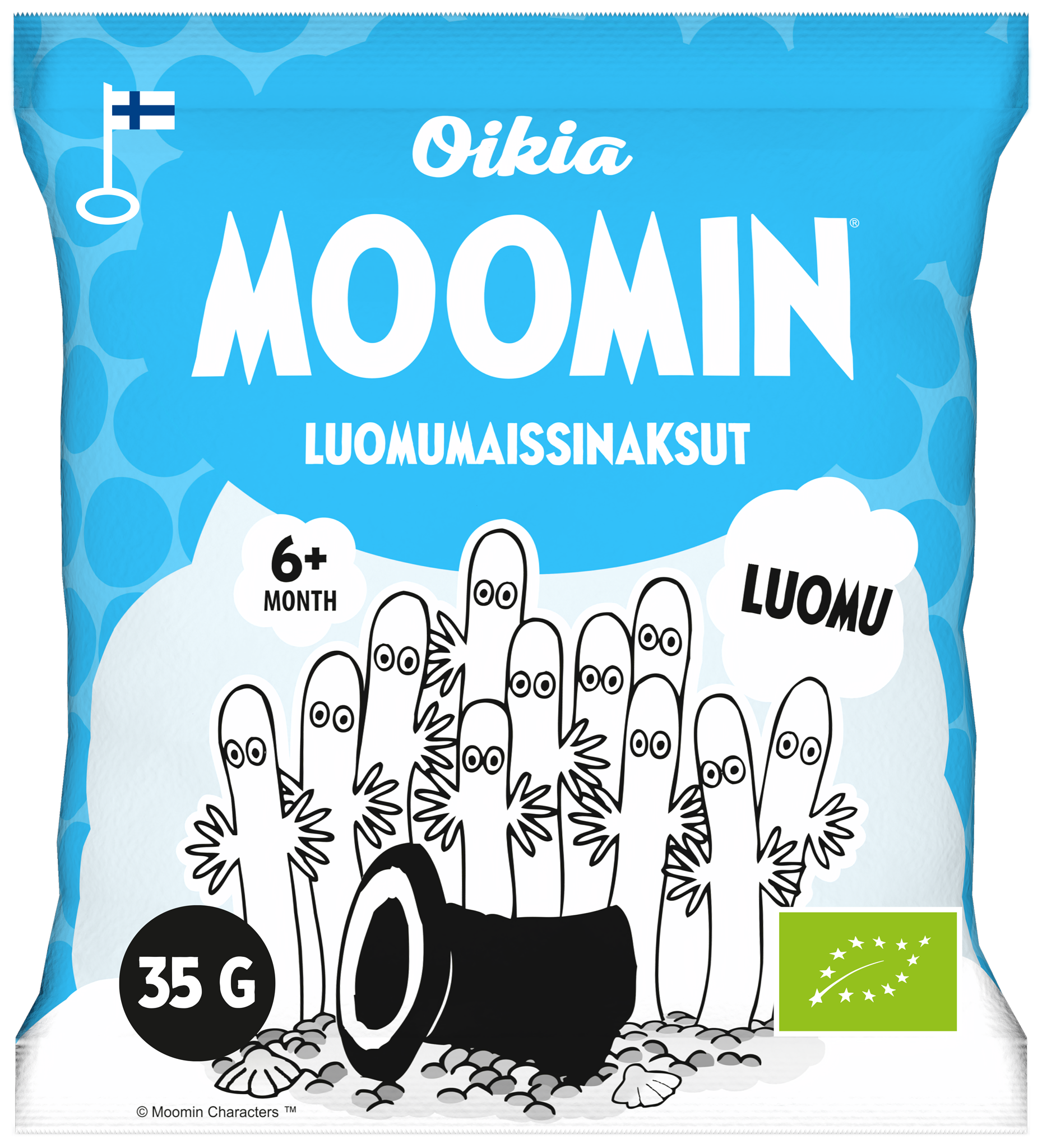 Oikia Moomin Luomumaissinaksu original 35g