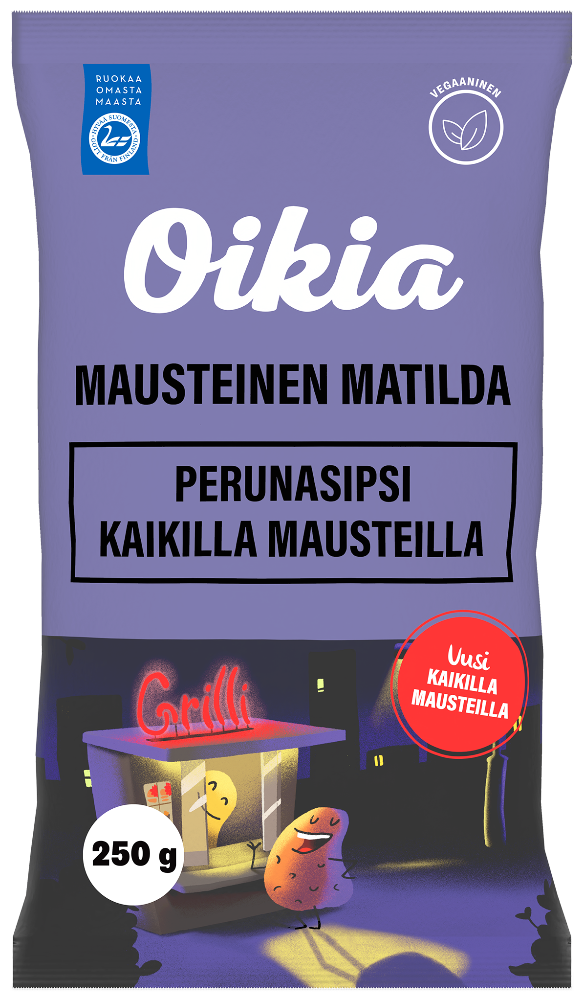 Oikia Mausteinen Matilda kaikilla mausteilla perunalastut 250g
