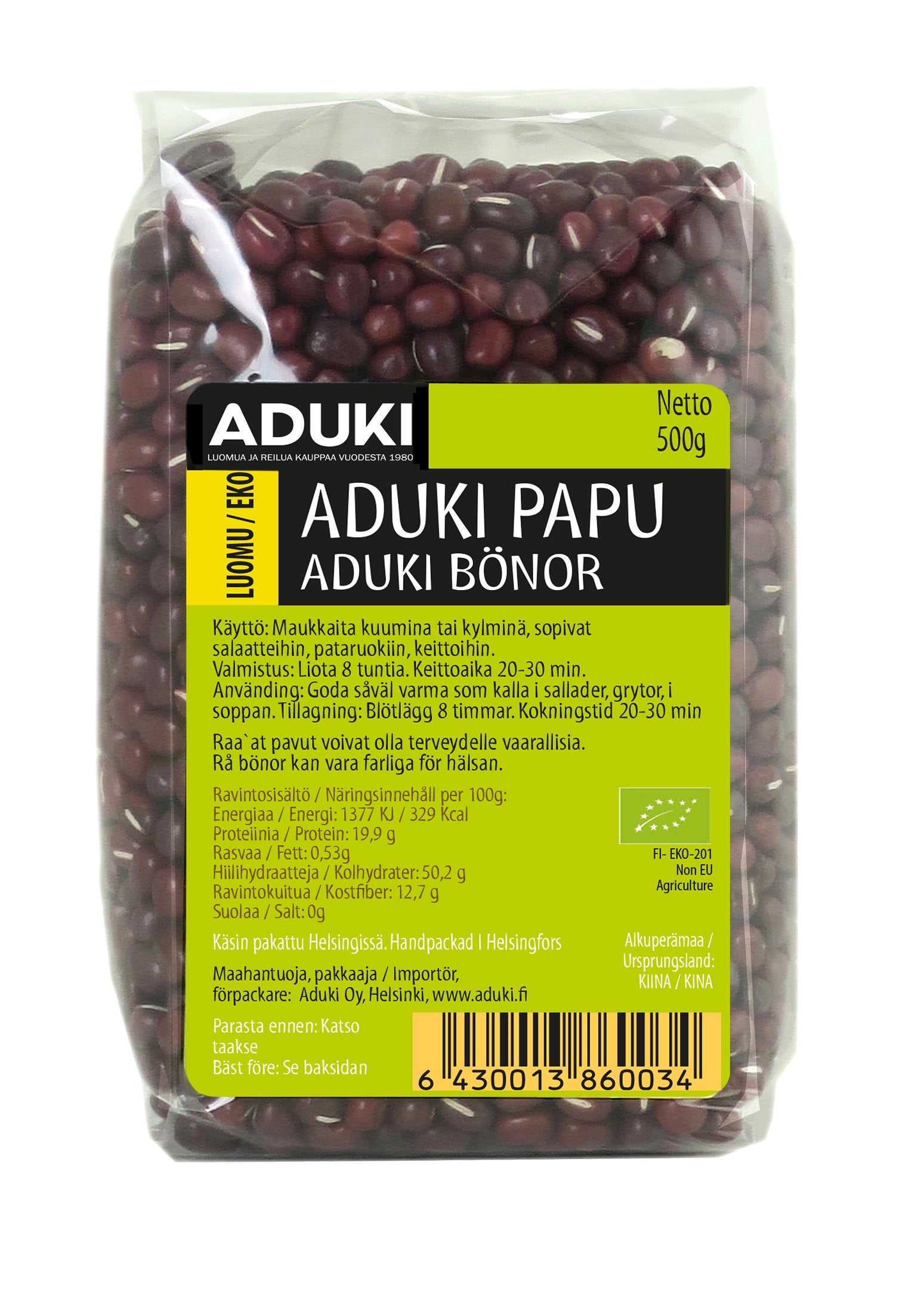 Aduki Luomu Adukipapu 500g