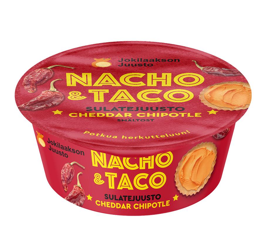 Jokilaakson Juusto Nacho&Taco Sulatejuusto cheddar chipotle 150g