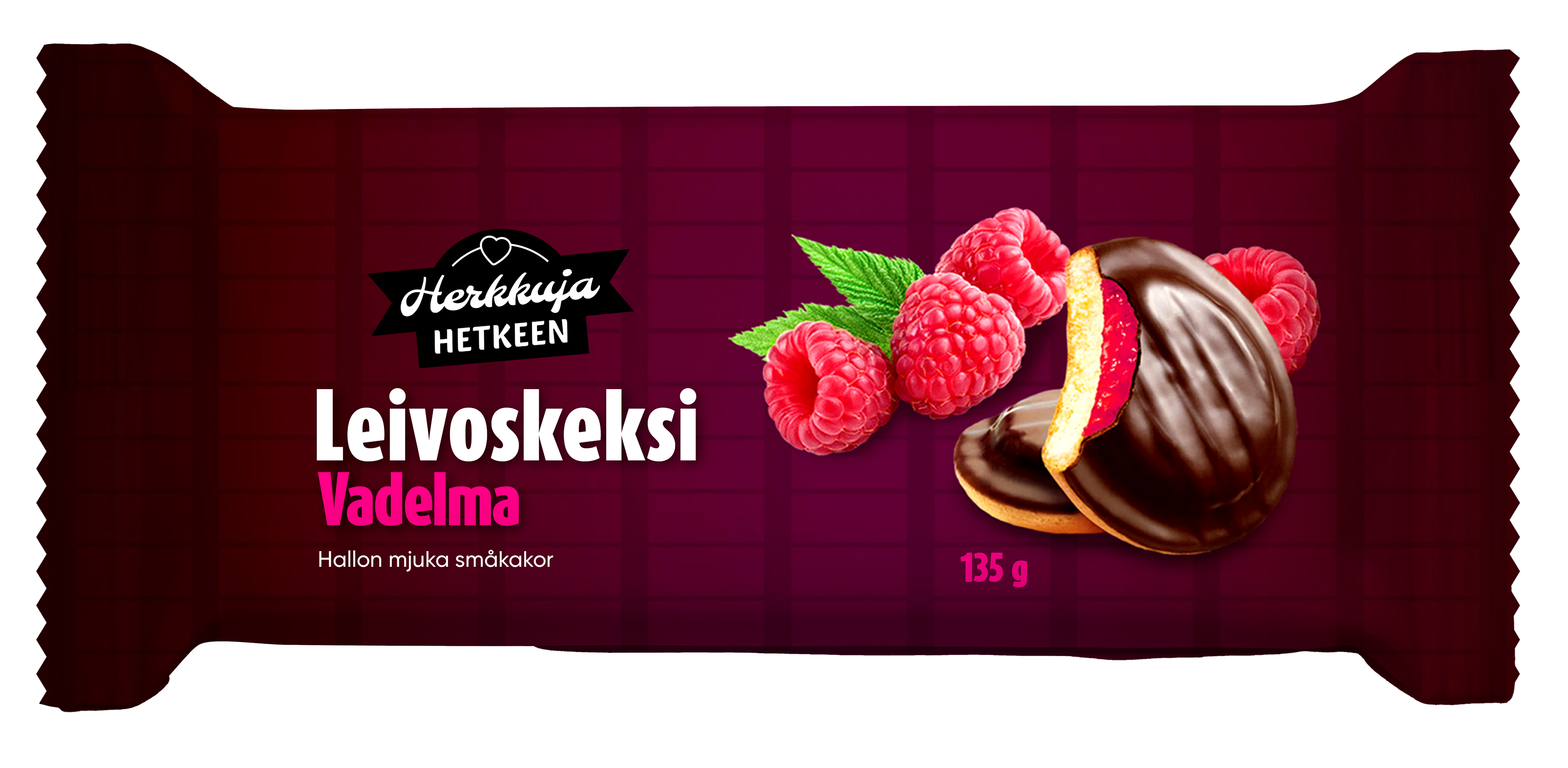 Herkkuja Hetkeen leivoskeksi vadelma 135g