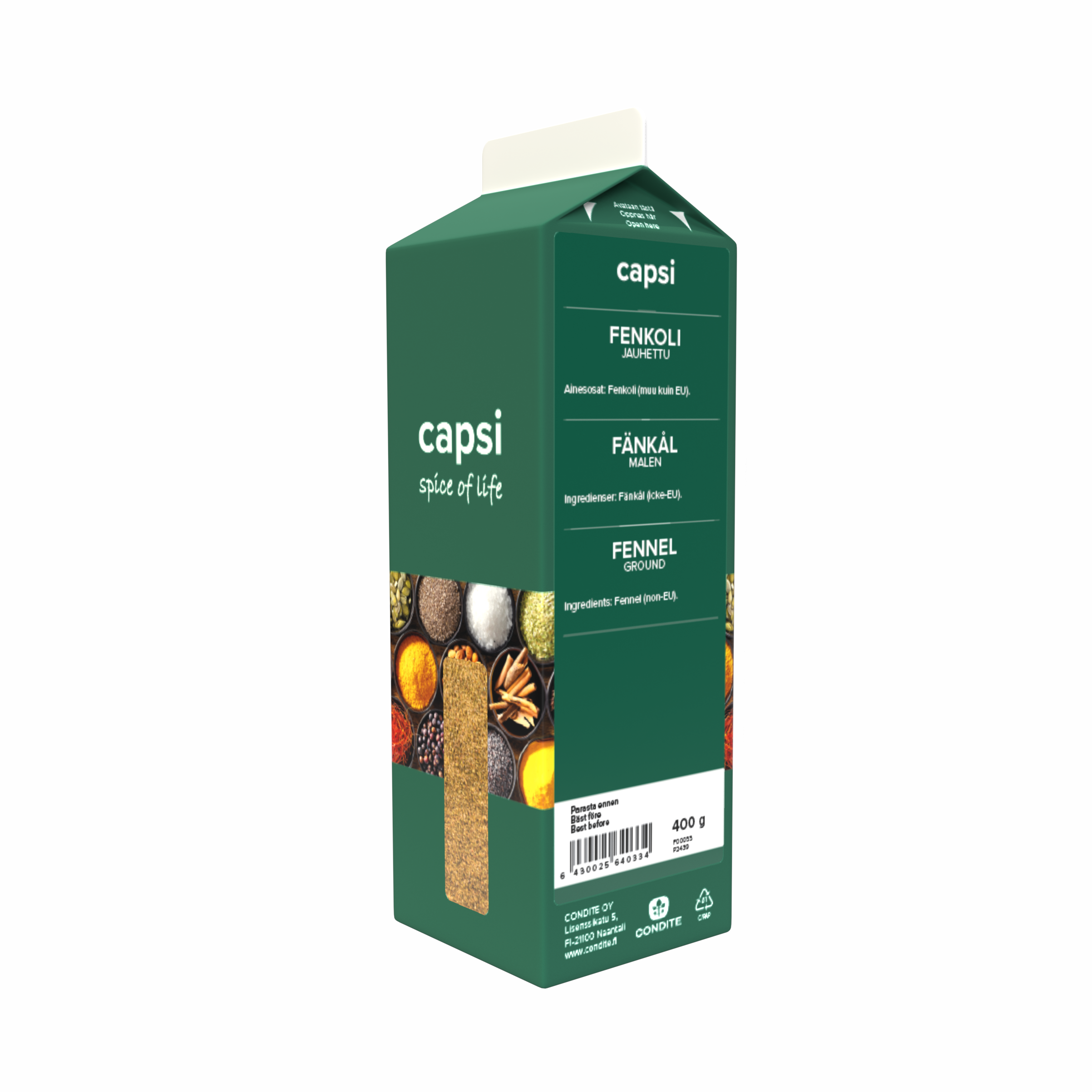 Capsi Fenkoli jauhettu 400g