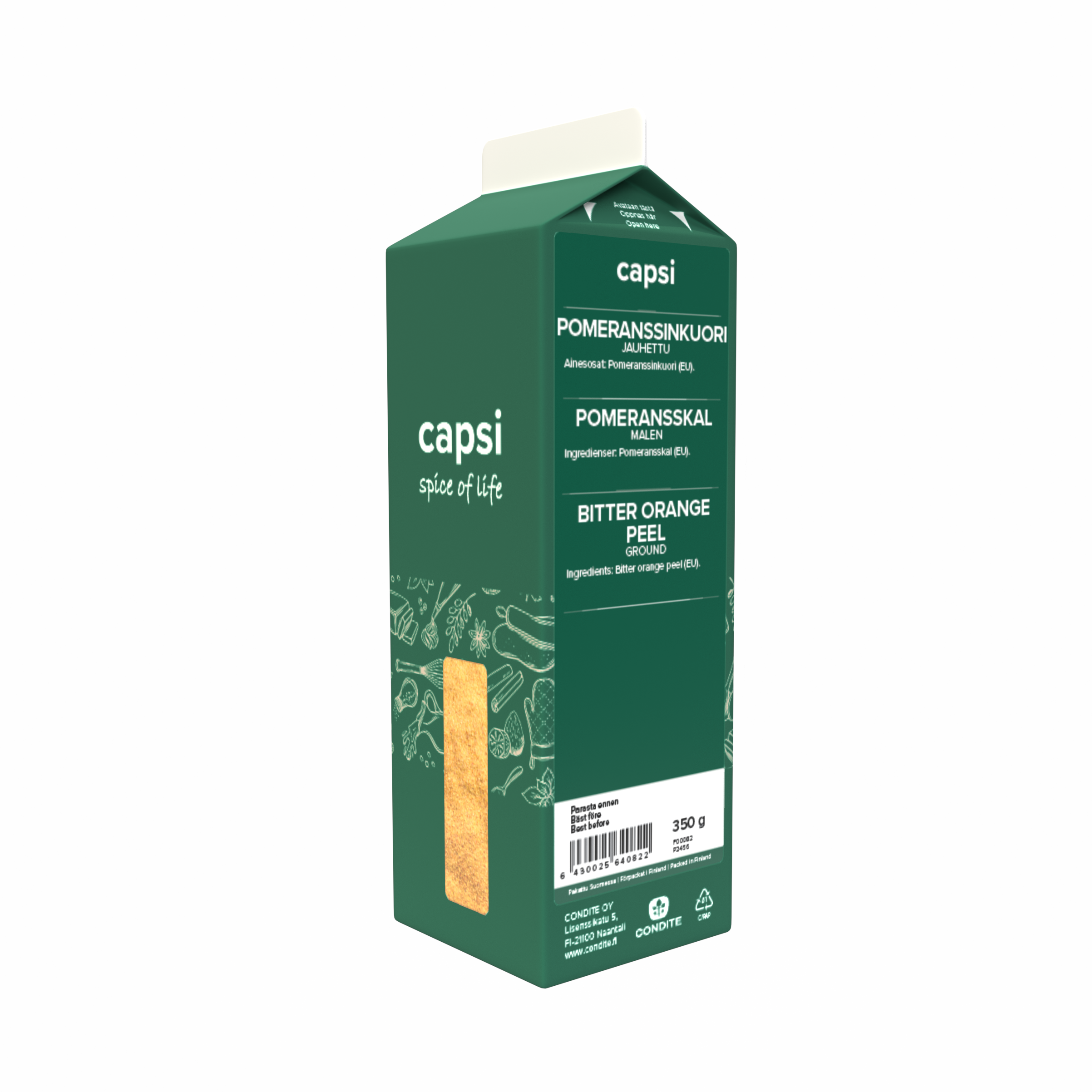 Capsi Pomeranssinkuori jauhettu 350g