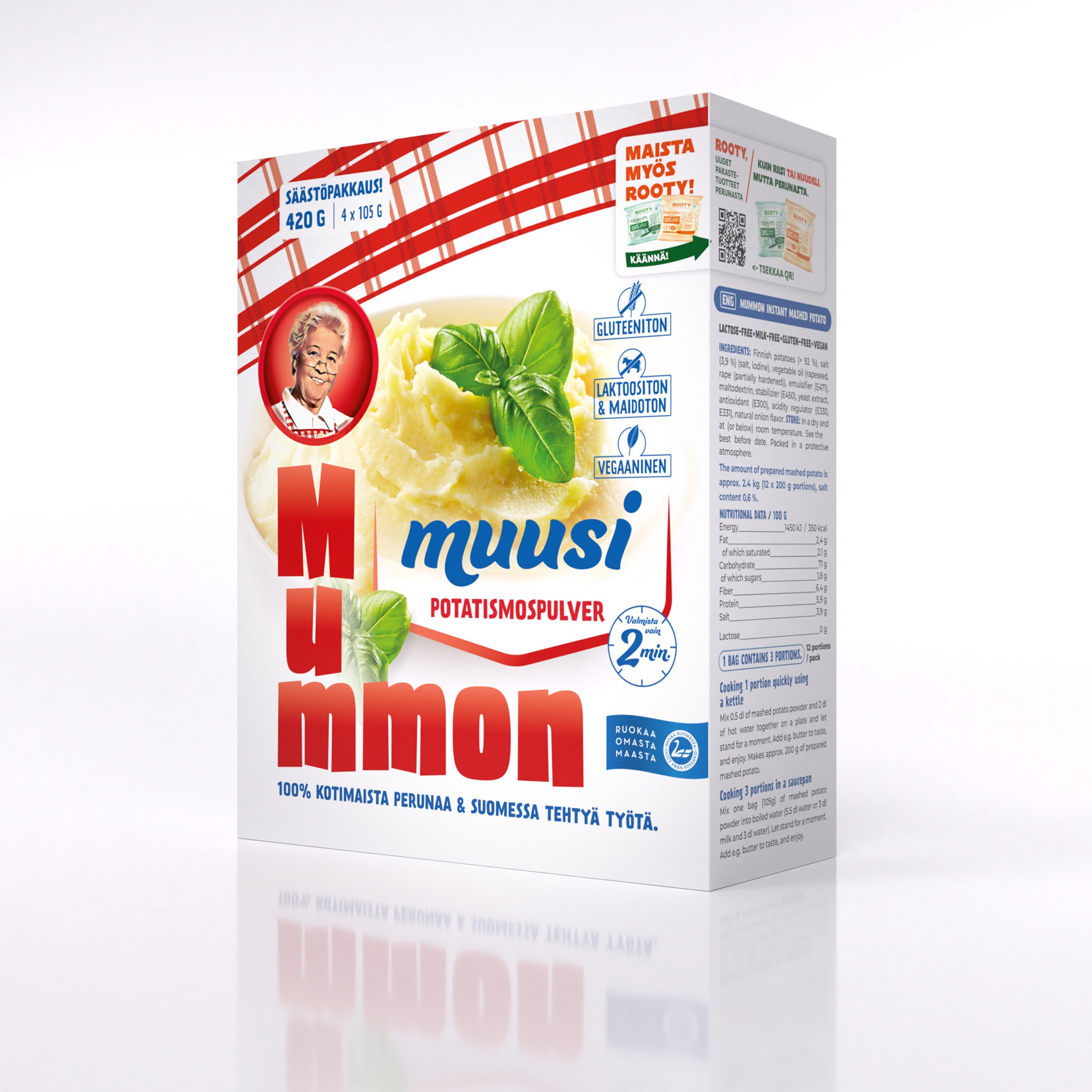 Mummon muusi 420g perunamuusijauhe maidoton 12 annosta