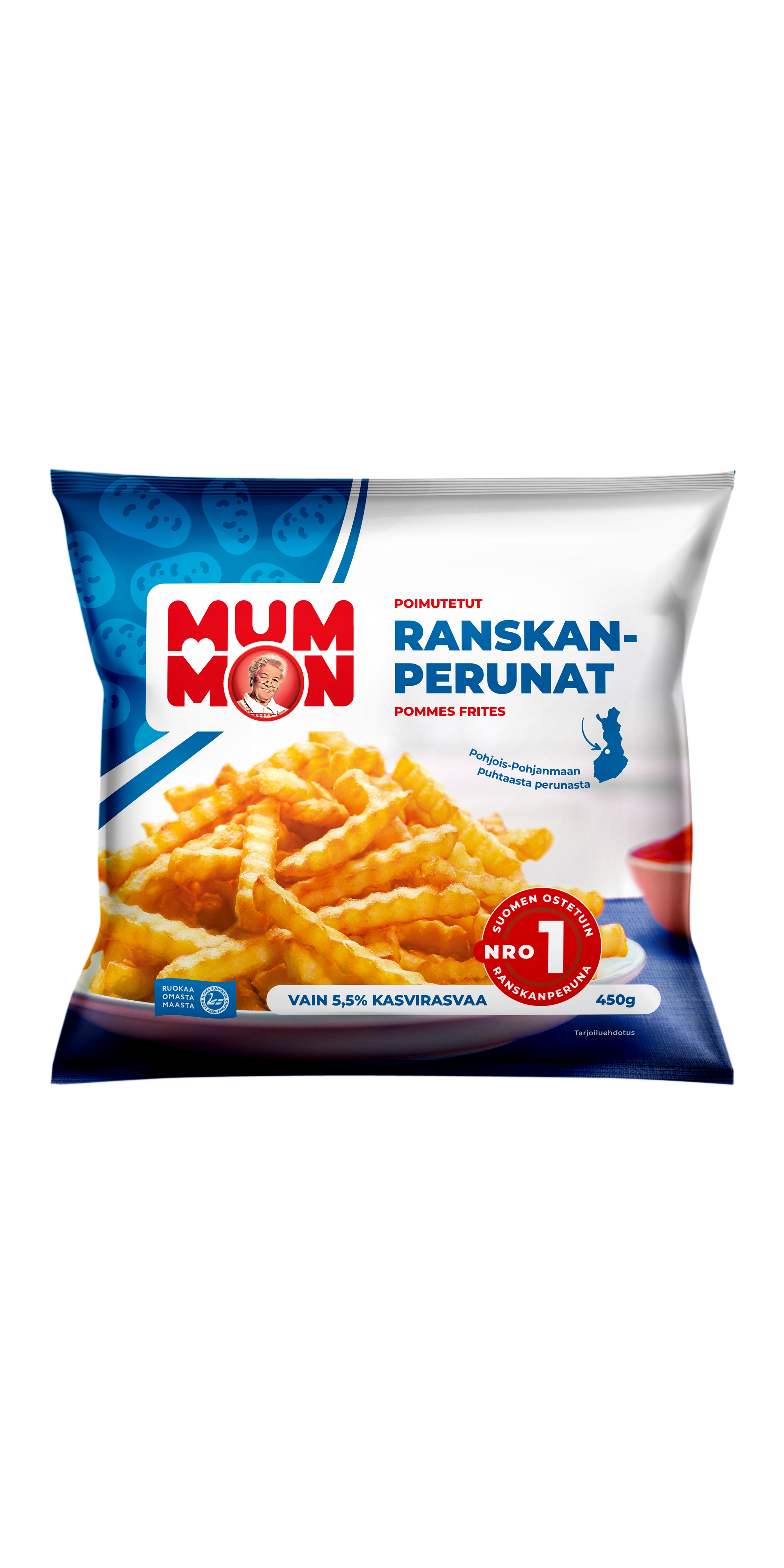 Mummon poimutetut Ranskanperunat 450 g, pakaste
